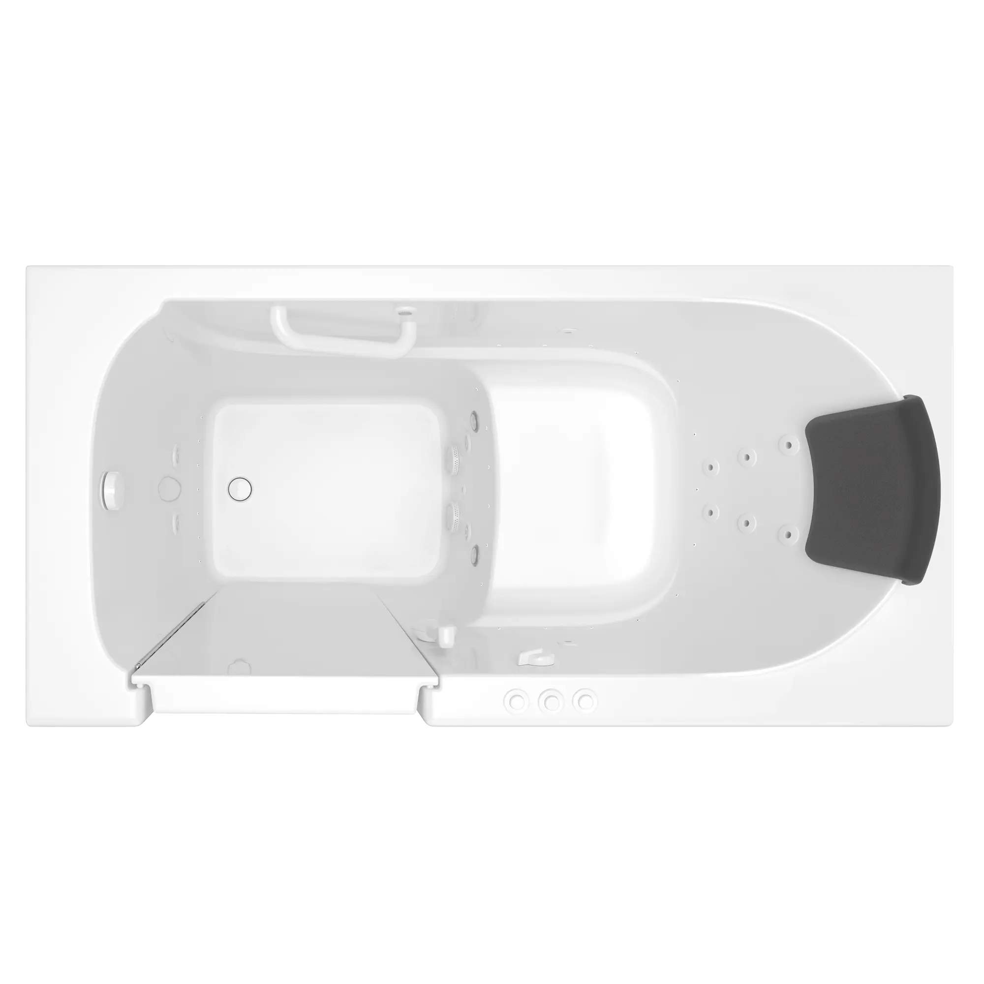 Gelcoat Premium Series 30 x 60 -Inch Walk-in Tub With Combination Air Spa and Whirlpool Systems - Left-Hand Drain // WHITE // 170849_Top_3060_105_CLW_0_CDNwebp.webp