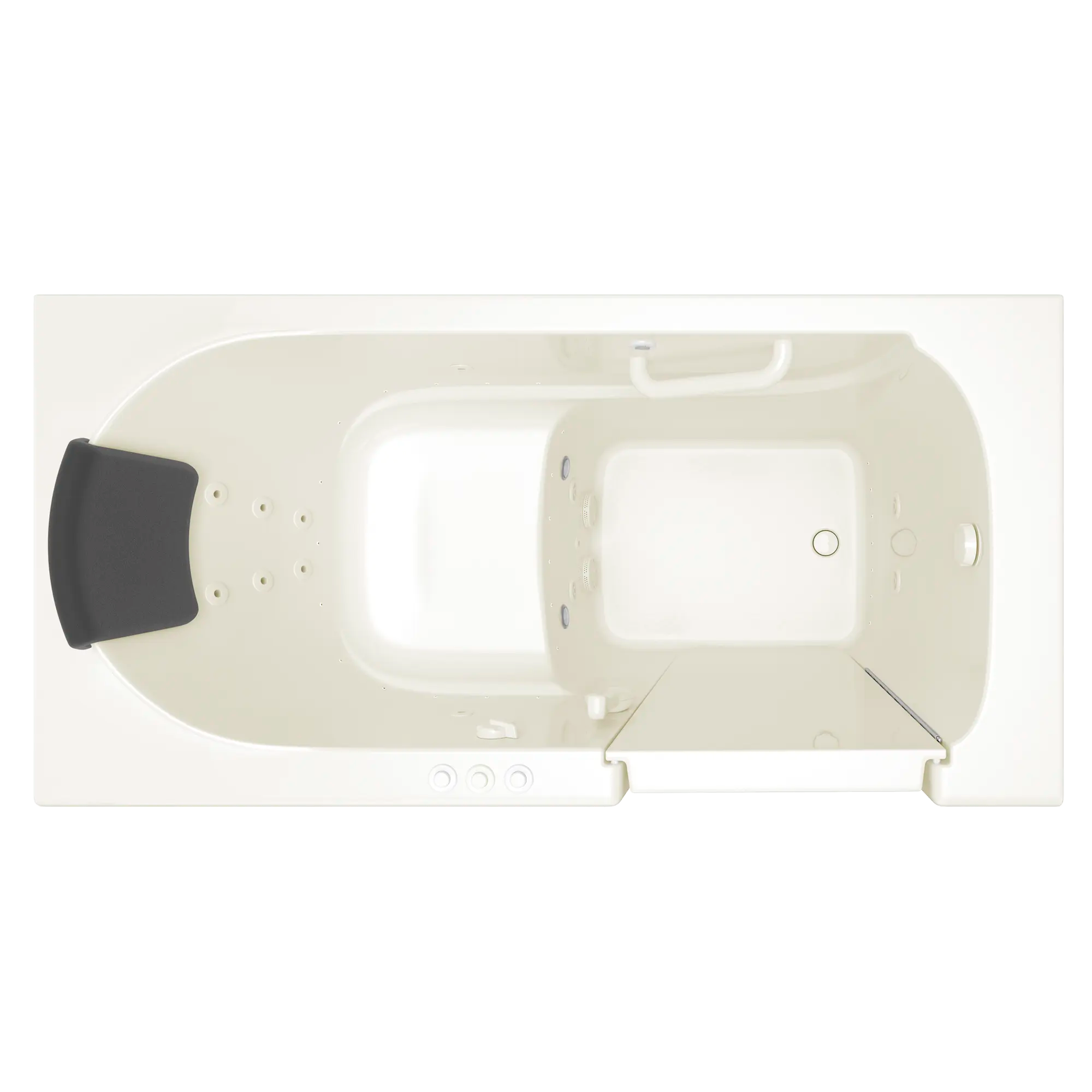 Gelcoat Premium Series 30 x 60 -Inch Walk-in Tub With Combination Air Spa and Whirlpool Systems - Right-Hand Drain // LINEN // 170851_Top_3060_105_CRL_0_CDNwebp.webp