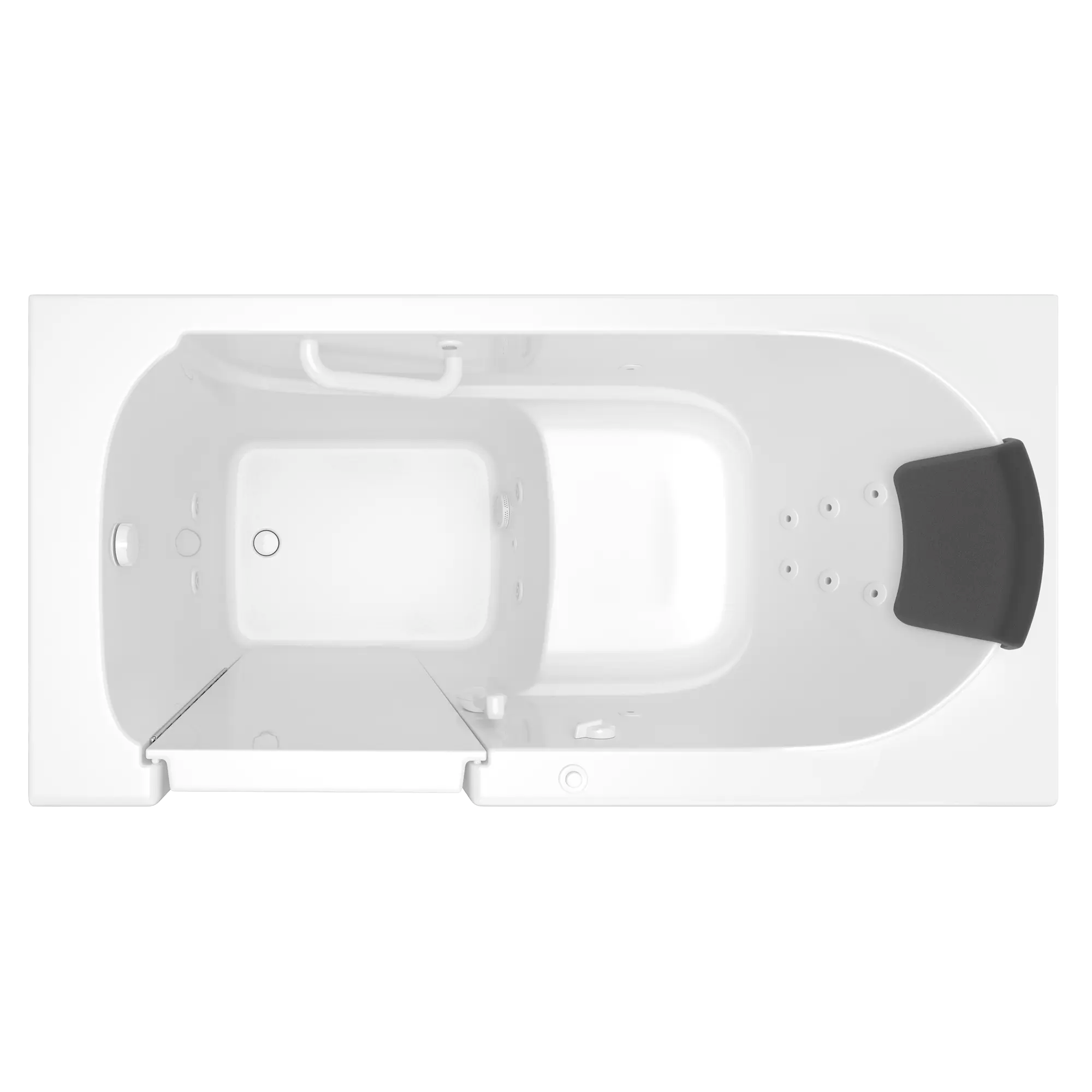 Gelcoat Premium Series 30 x 60 -Inch Walk-in Tub With Whirlpool System - Left-Hand Drain // WHITE // 170858_Top_3060_105_WLW_0_CDNwebp.webp