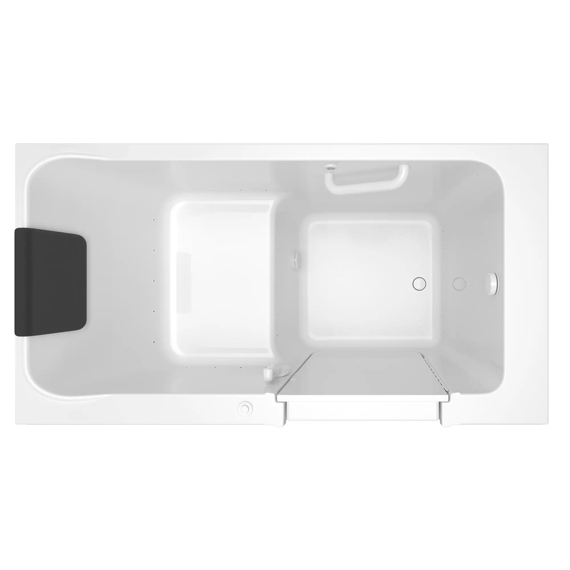 Acrylic Luxury Series 32 x 60 -Inch Walk-in Tub With Air Spa System - Right-Hand Drain // WHITE // 170882_Top_3260_215_ARW_0_CDNwebp.webp