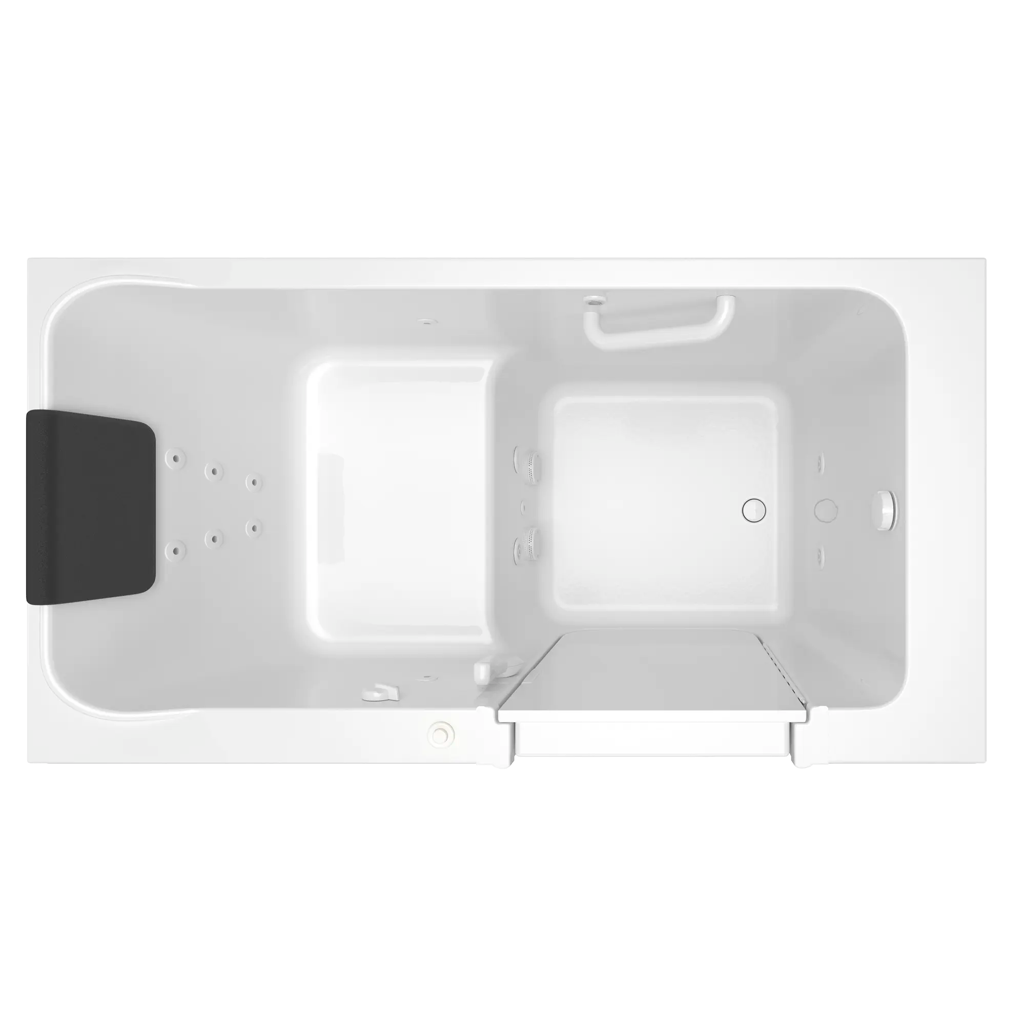 Acrylic Luxury Series 32 x 60 -Inch Walk-in Tub With Whirlpool System - Right-Hand Drain // WHITE // 170892_Top_3260_215_WRW_0_CDNwebp.webp