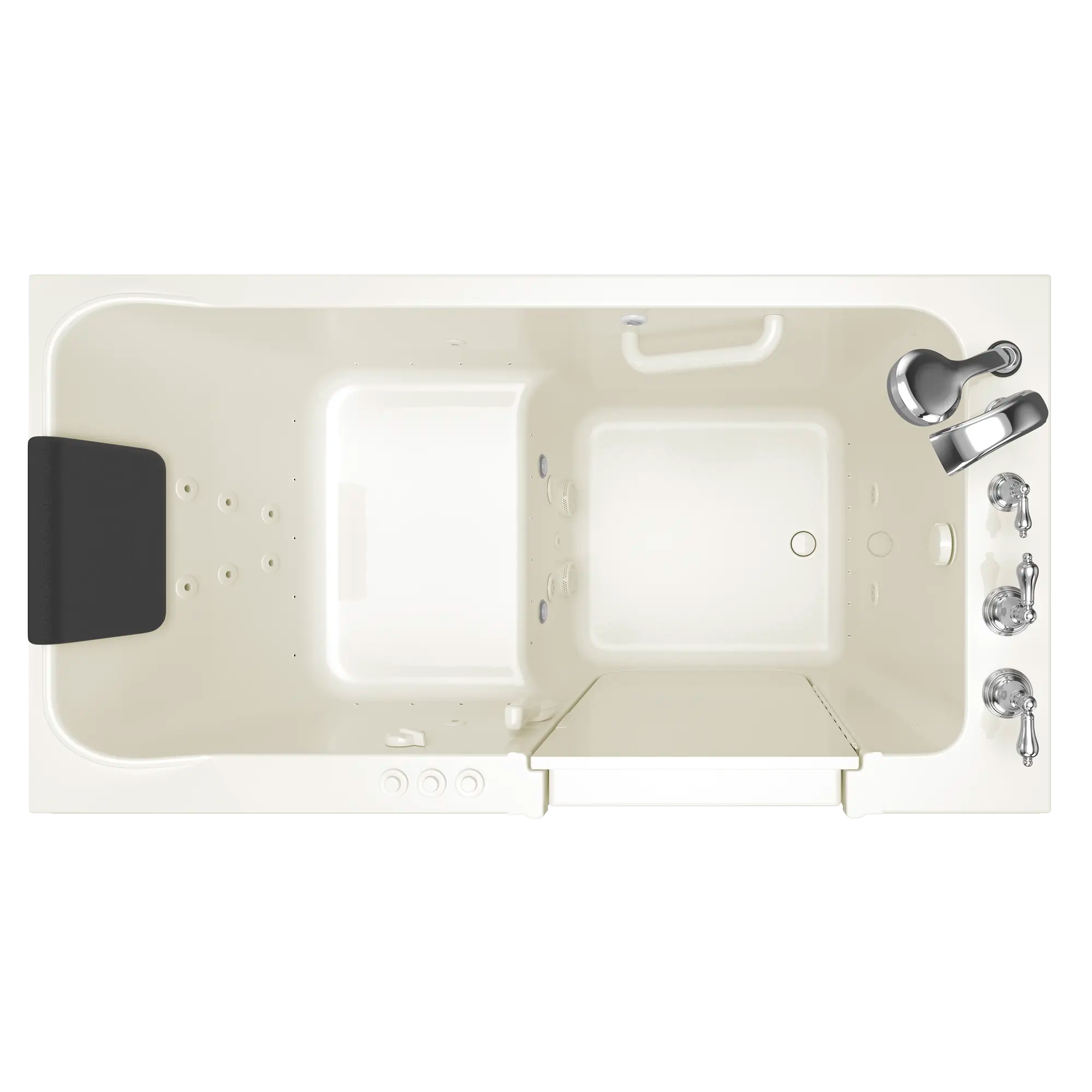 Acrylic Luxury Series 32 x 60 -Inch Walk-in Tub With Combination Air Spa and Whirlpool Systems - Right-Hand Drain With Faucet // LINEN // 170905_Top_3260_219_CRL_ST6032RD-BC_0_CDNwebp.webp