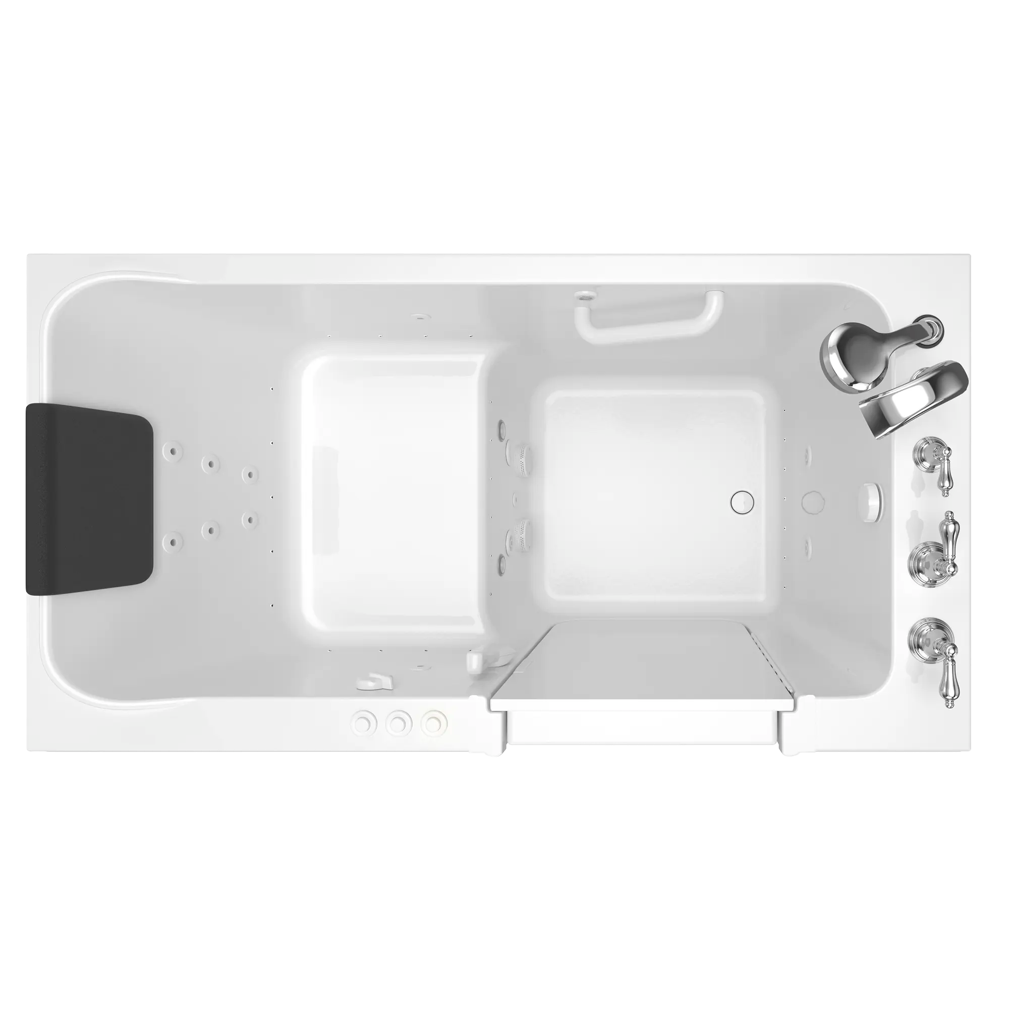Acrylic Luxury Series 32 x 60 -Inch Walk-in Tub With Combination Air Spa and Whirlpool Systems - Right-Hand Drain With Faucet // WHITE // 170906_Top_3260_219_CRW_ST6032RD-WH_0_CDNwebp.webp