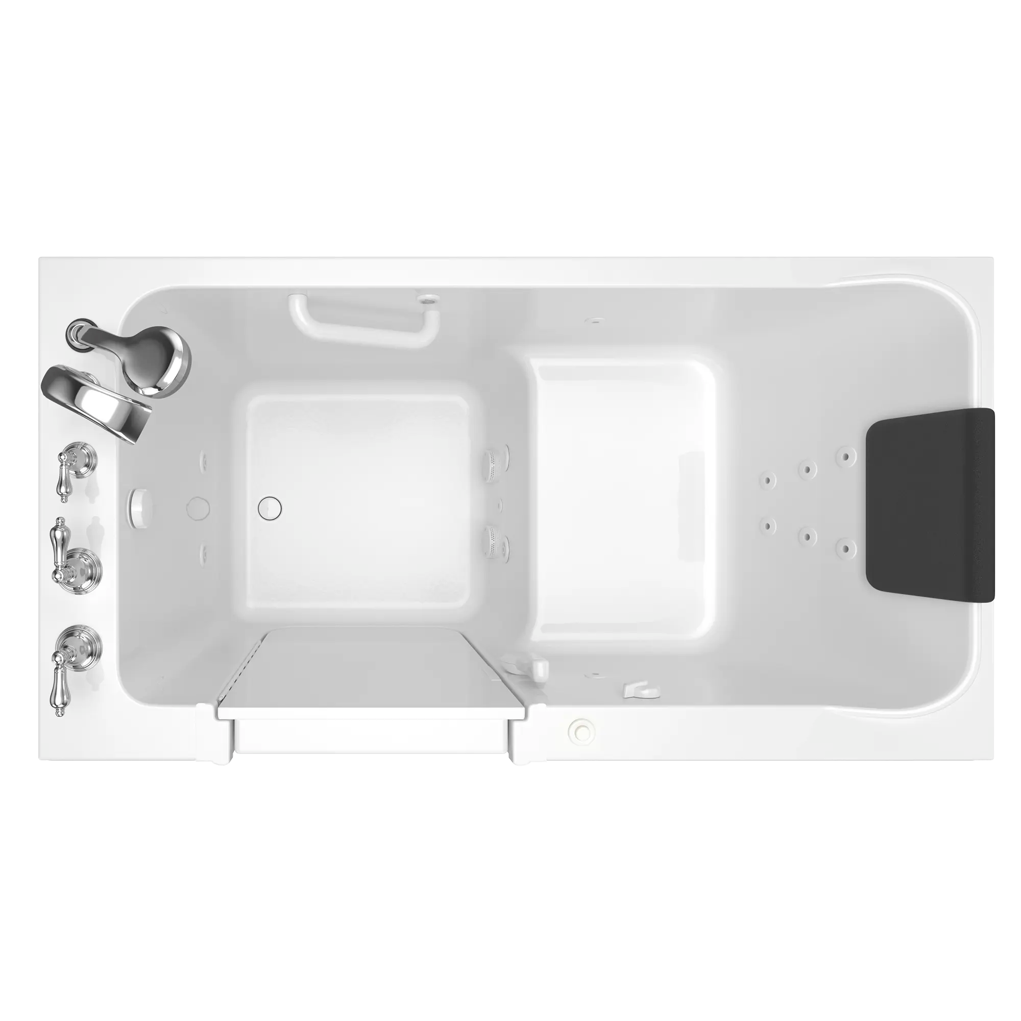 Acrylic Luxury Series 32 x 60 -Inch Walk-in Tub With Whirlpool System - Left-Hand Drain With Faucet // WHITE // 170911_Top_3260_219_WLW_ST6032LJ-WH_0_CDNwebp.webp