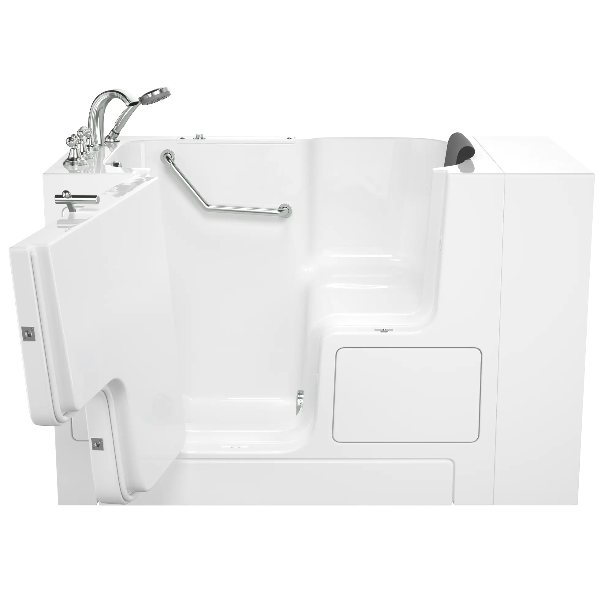 Gelcoat Premium Series 32 x 52 -Inch Walk-in Tub With Soaker System - Left-Hand Drain With Faucet // WHITE // 170934_Front_3252OD_109_SLW_SSOD5232LS-WH_KO_0_CDNwebp.webp