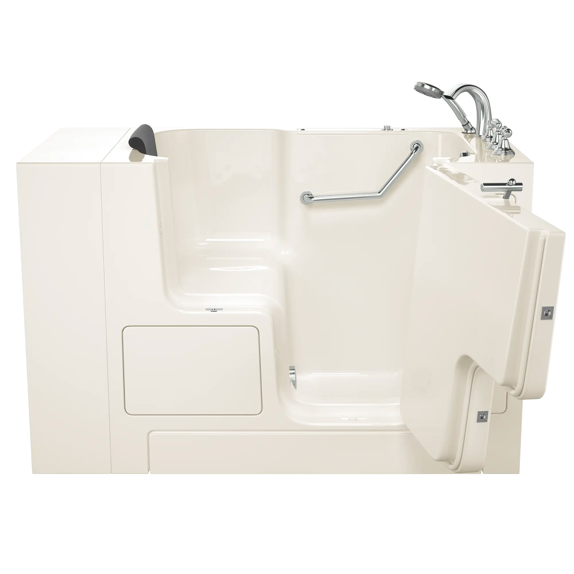 Gelcoat Premium Series 32 x 52 -Inch Walk-in Tub With Soaker System - Right-Hand Drain With Faucet // LINEN // 170935_Front_3252OD_109_SRL_SSOD5232RS-BC_KO_0_CDNwebp.webp