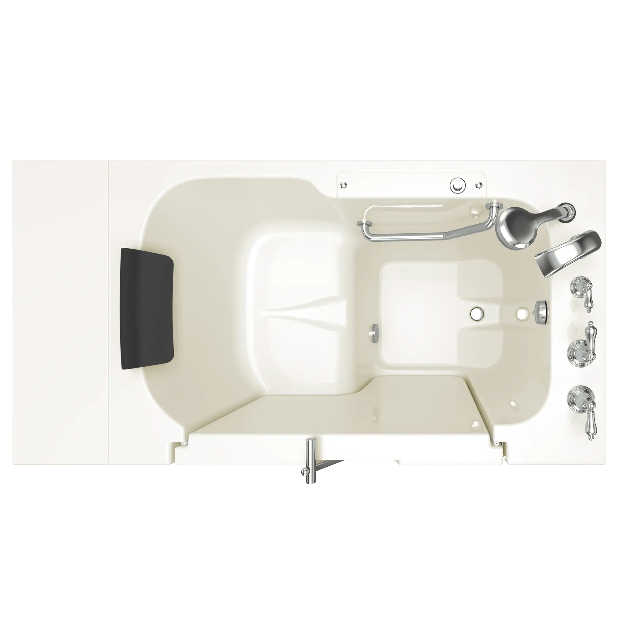 Gelcoat Premium Series 32 x 52 -Inch Walk-in Tub With Soaker System - Right-Hand Drain With Faucet // LINEN // 170940_Top_3252OD_109_SRL_SSOD5232RJ-BC_0_CDNwebp.webp