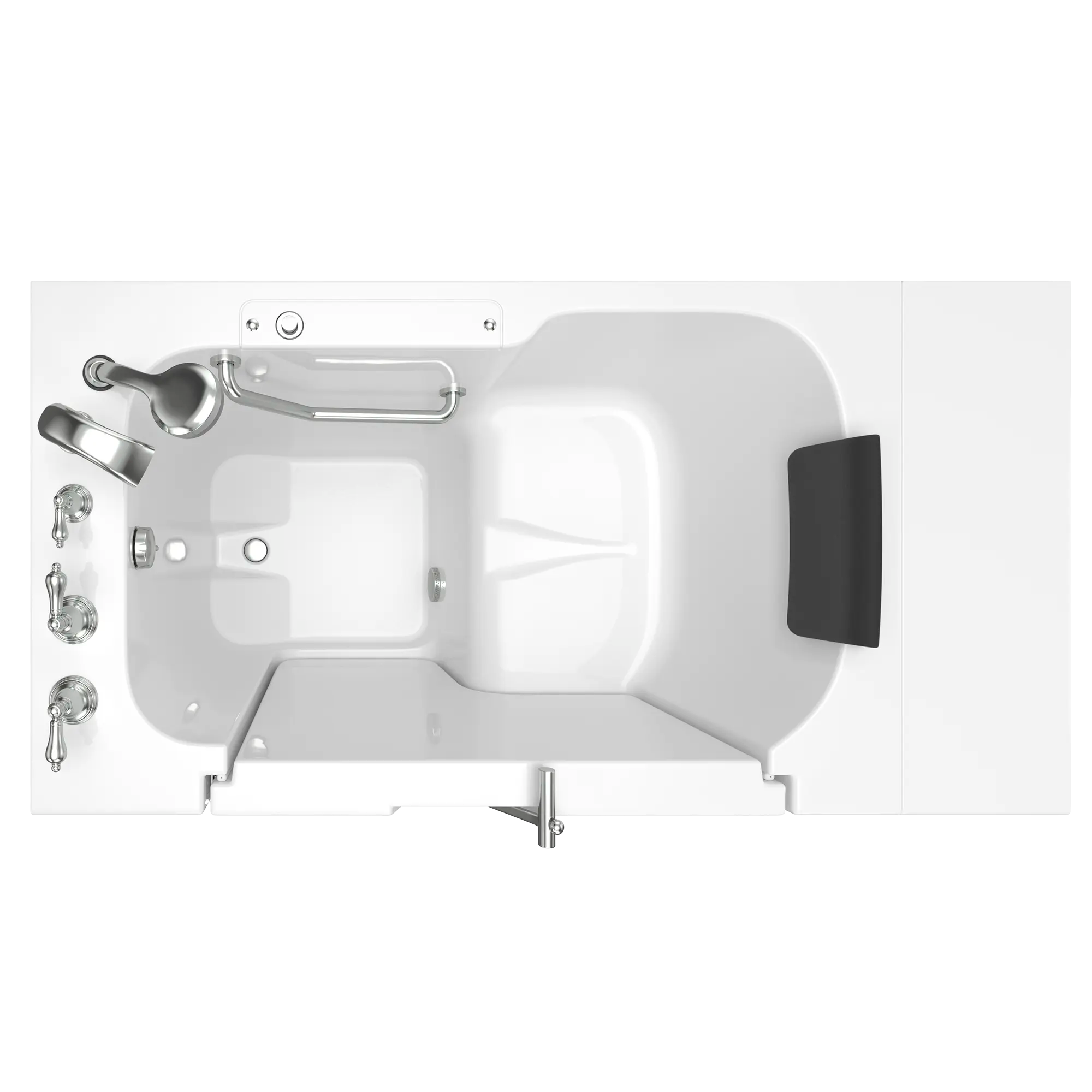 Gelcoat Premium Series 32 x 52 -Inch Walk-in Tub With Soaker System - Left-Hand Drain With Faucet // WHITE // 170945_Top_3252OD_109_SLW_SSOD5232LS-WH_0_CDNwebp.webp
