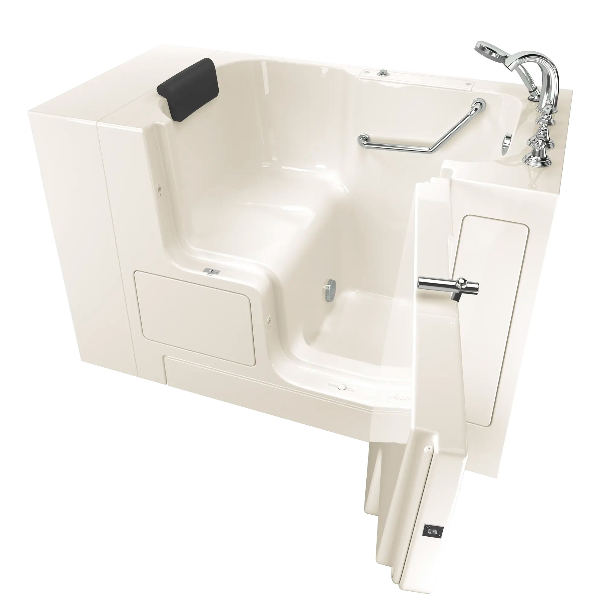 Gelcoat Premium Series 32 x 52 -Inch Walk-in Tub With Soaker System - Right-Hand Drain With Faucet // LINEN // 170947_3252OD109SRL_SSOD5232RS-BC_KO_0_CDNwebp.webp