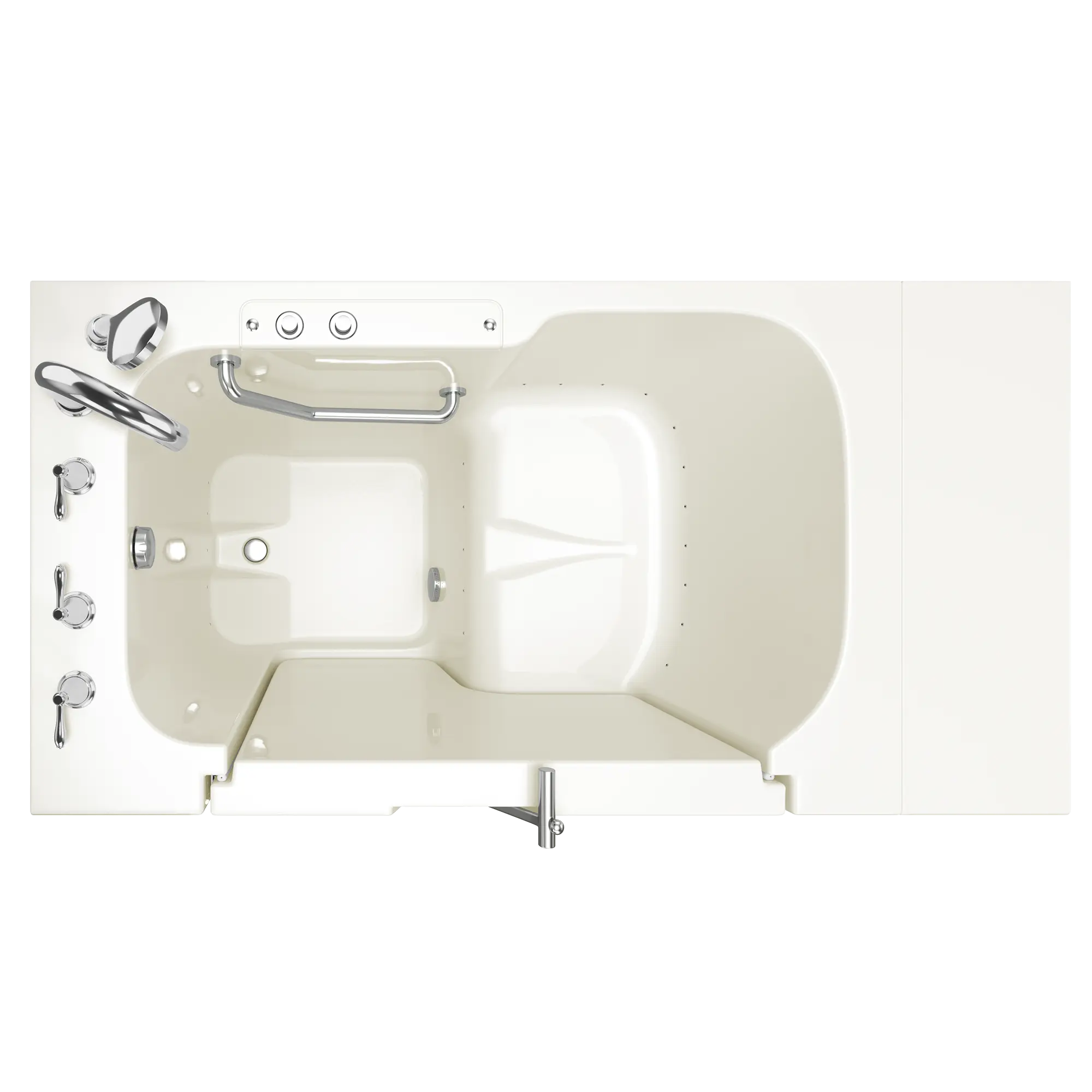 Gelcoat Value Series 32 x 52 -Inch Walk-in Tub With Air Spa System - Left-Hand Drain With Faucet // LINEN // 170963_Top_3252OD_709_ALL_SS9OD5232LA-BC_0_CDNwebp.webp