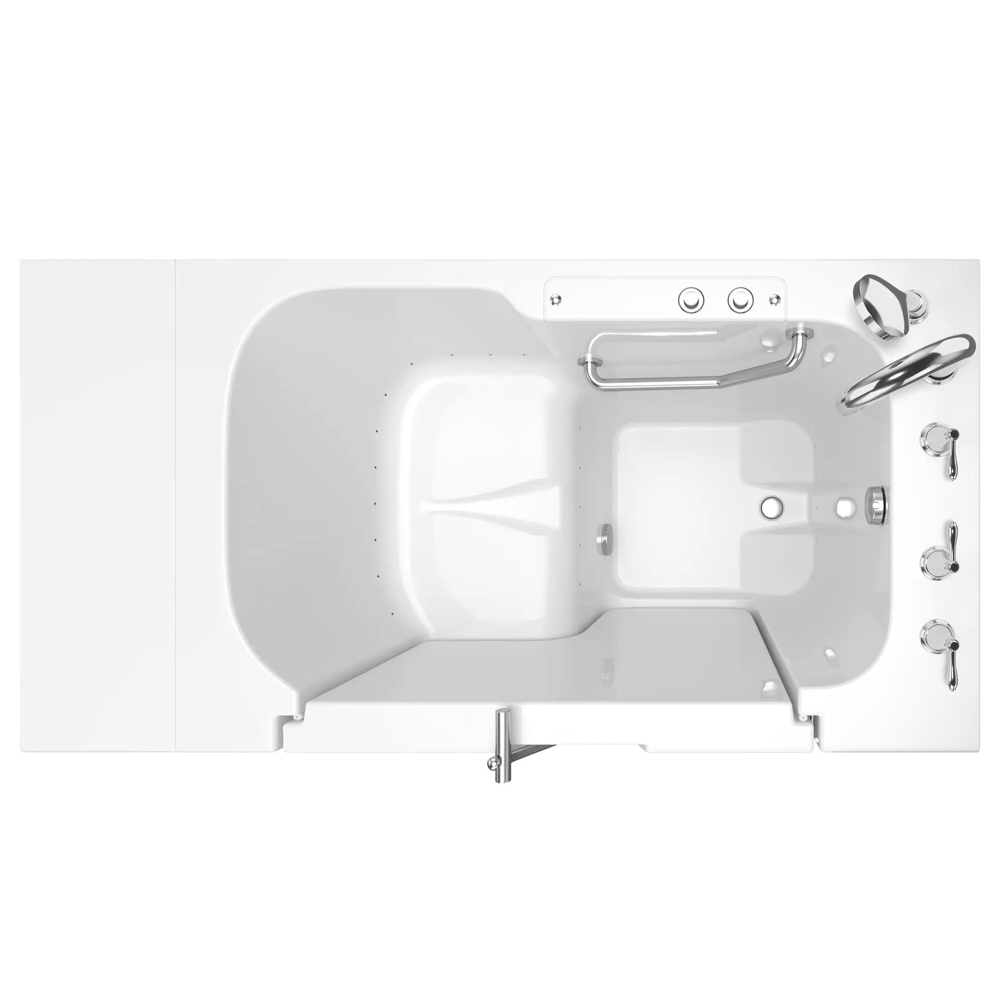 Gelcoat Value Series 32 x 52 -Inch Walk-in Tub With Air Spa System - Right-Hand Drain With Faucet // WHITE // 170966_Top_3252OD_709_ARW_SS9OD5232RA-WH_0_CDNwebp.webp