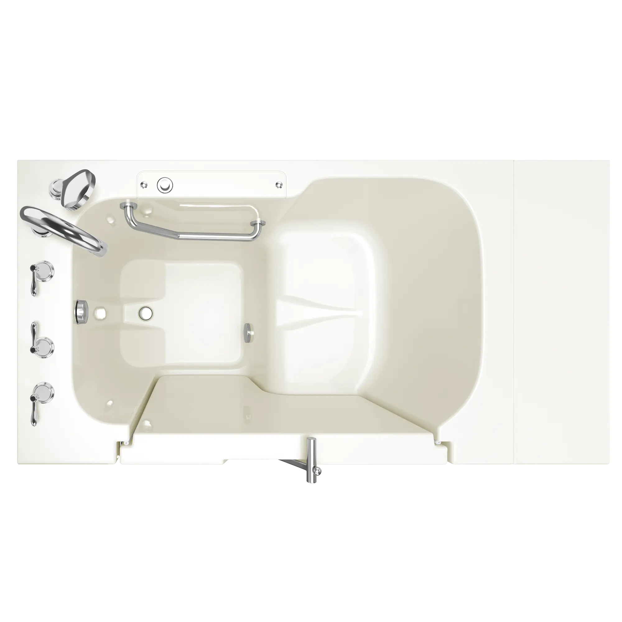 Gelcoat Value Series 32 x 52 -Inch Walk-in Tub With Soaker System - Left-Hand Drain With Faucet // LINEN // 170968_Top_3252OD_709_SLL_SS9OD5232LS-BC_0_CDNwebp.webp