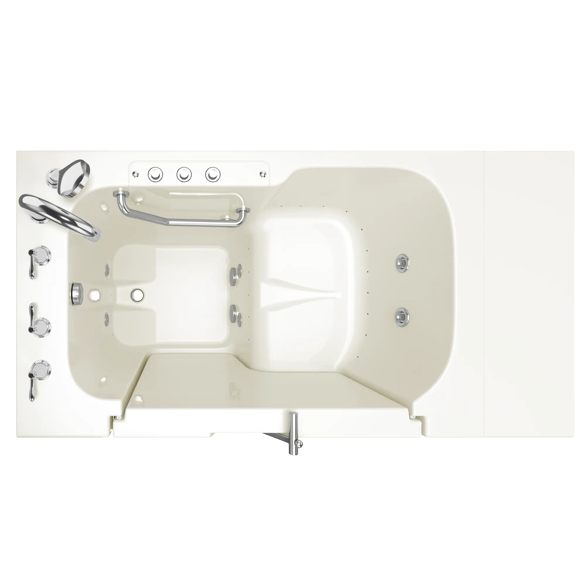 Gelcoat Value Series 32 x 52 -Inch Walk-in Tub With Combination Air Spa and Whirlpool Systems - Left-Hand Drain With Faucet // LINEN // 170969_Top_3252OD_709_CLL_SS9OD5232LD-BC_0_CDNwebp.webp