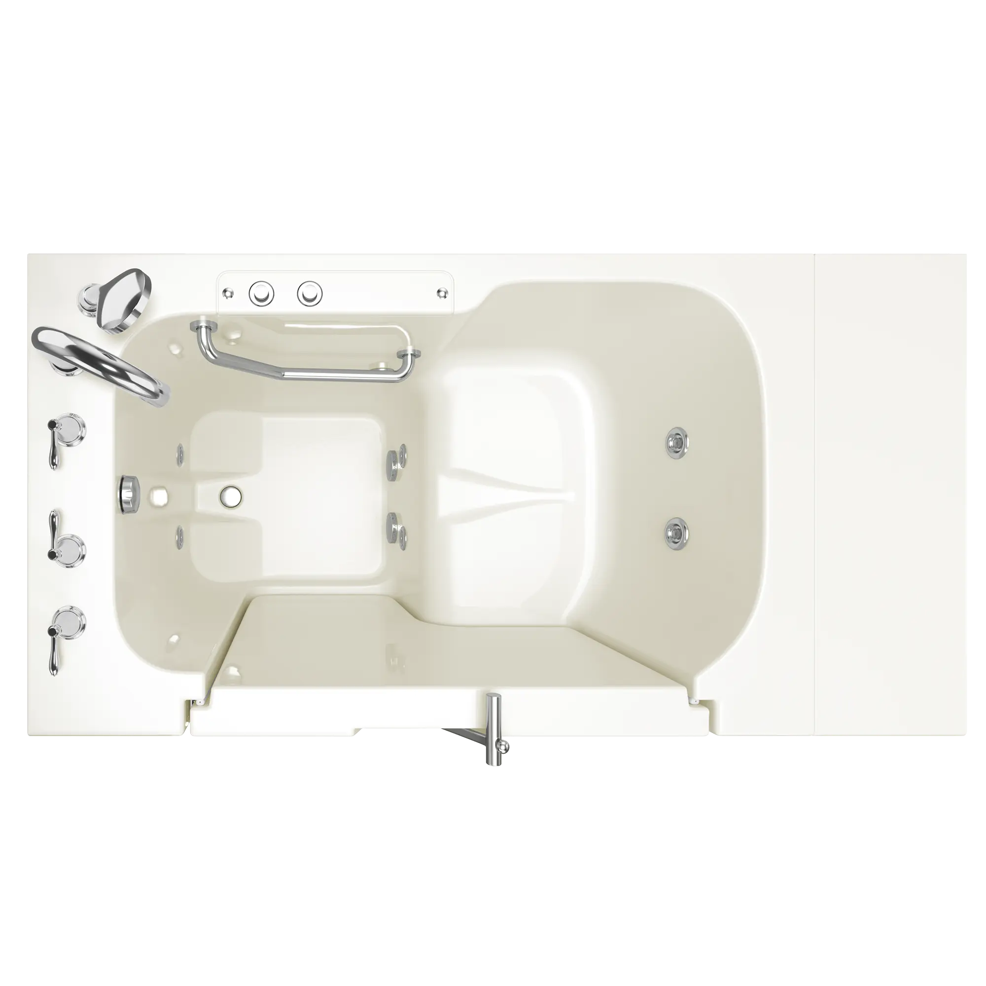 Gelcoat Value Series 32 x 52 -Inch Walk-in Tub With Whirlpool System - Left-Hand Drain With Faucet // LINEN // 170974_Top_3252OD_709_WLL_SS9OD5232LJ-BC_0_CDNwebp.webp