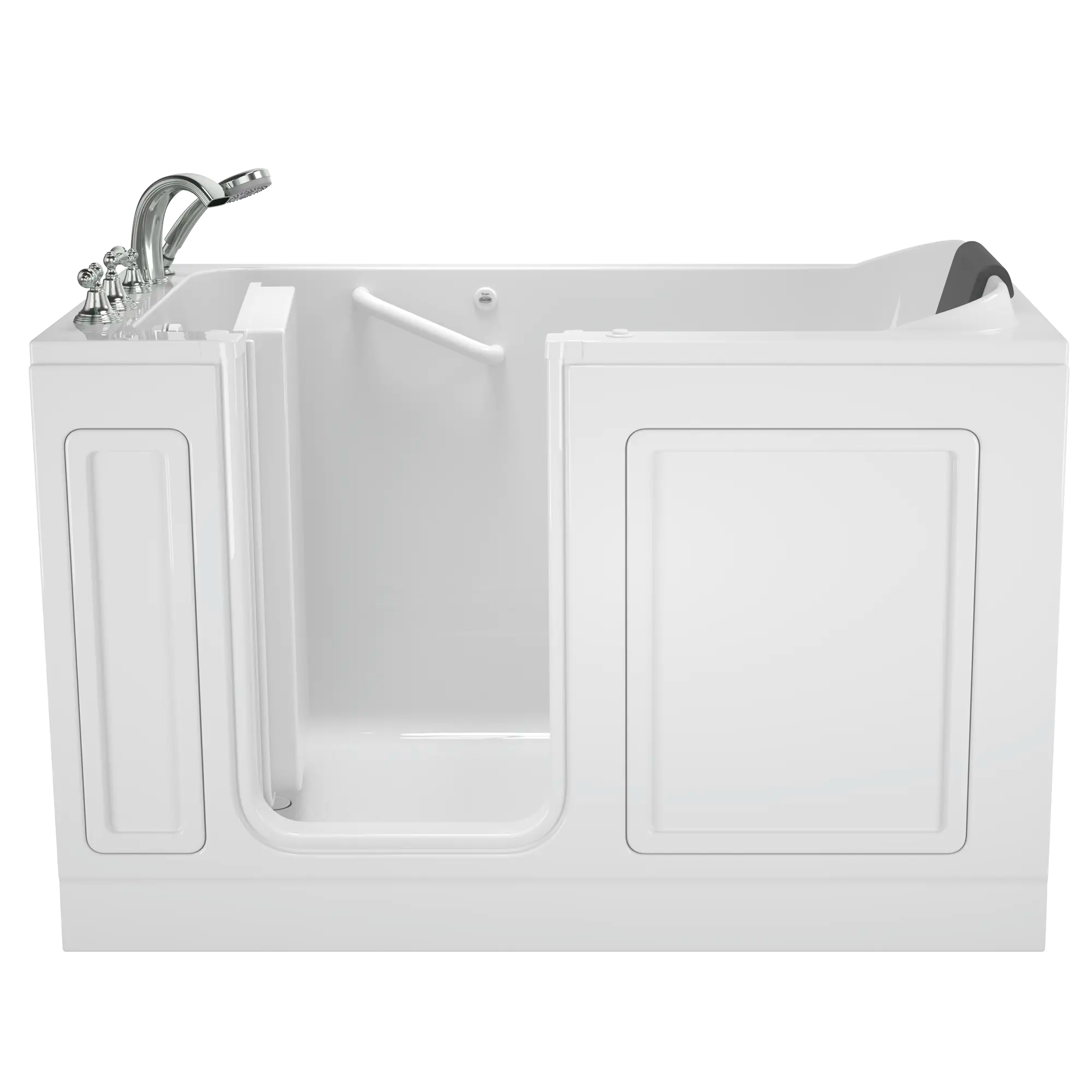 Acrylic Luxury Series 32 x 60 -Inch Walk-in Tub With Whirlpool System - Left-Hand Drain With Faucet // WHITE // 170981_Front_3260_219_ALW_WLW_ST6032LA-WH_LJ-WH_0_CDNwebp.webp