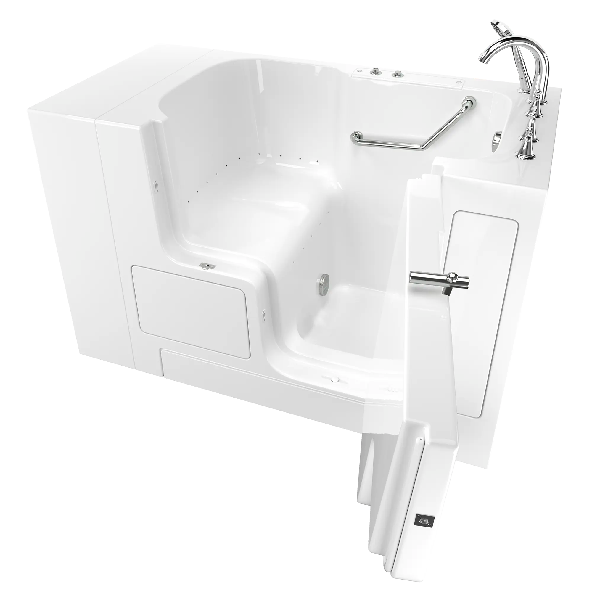 Gelcoat Value Series 32 x 52 -Inch Walk-in Tub With Air Spa System - Right-Hand Drain With Faucet // WHITE // 170984_3252OD709ARW_SS9OD5232RA-WH_KO_0_CDNwebp.webp