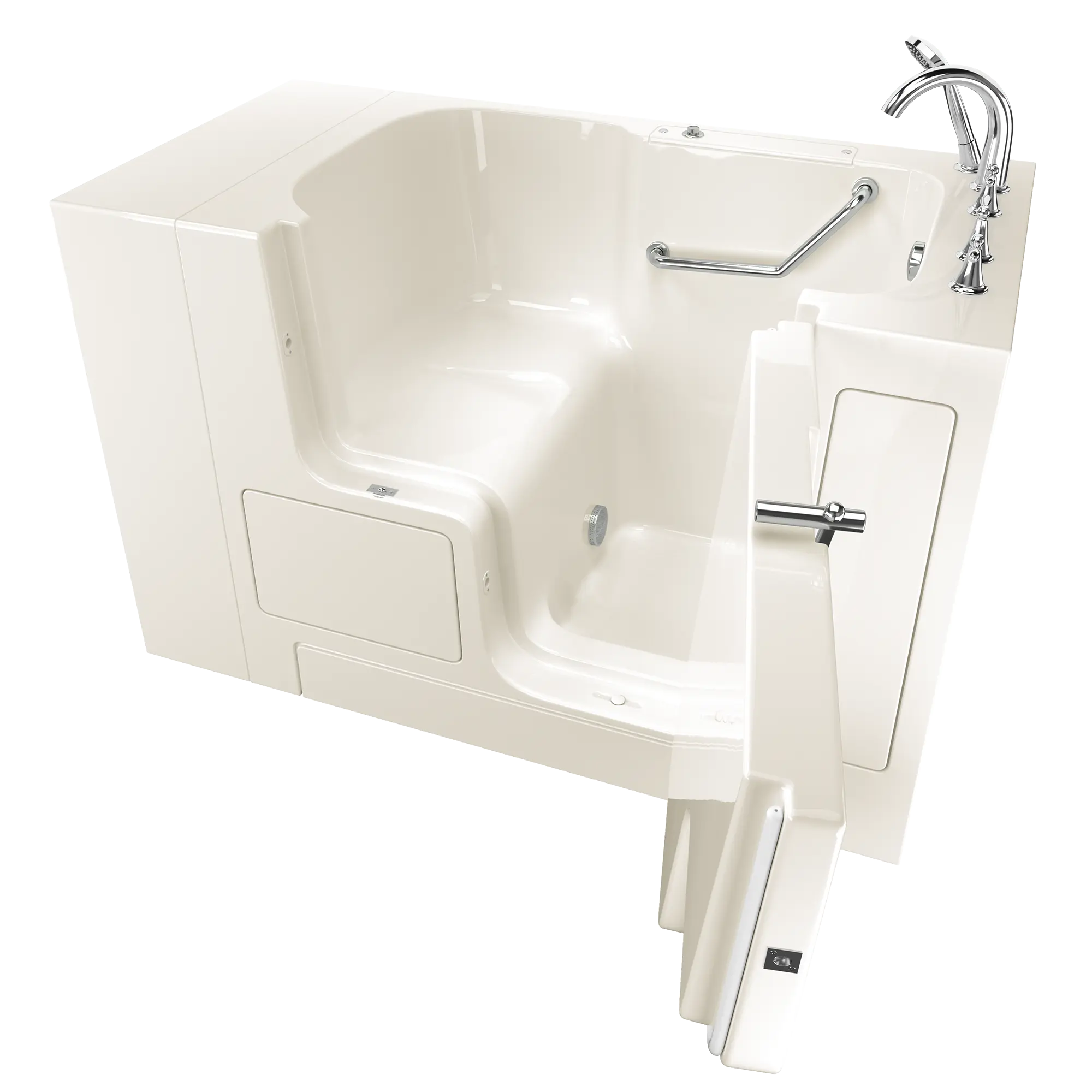 Gelcoat Value Series 32 x 52 -Inch Walk-in Tub With Soaker System - Right-Hand Drain With Faucet // LINEN // 170987_3252OD709SRL_SS9OD5232RS-BC_KO_0_CDNwebp.webp