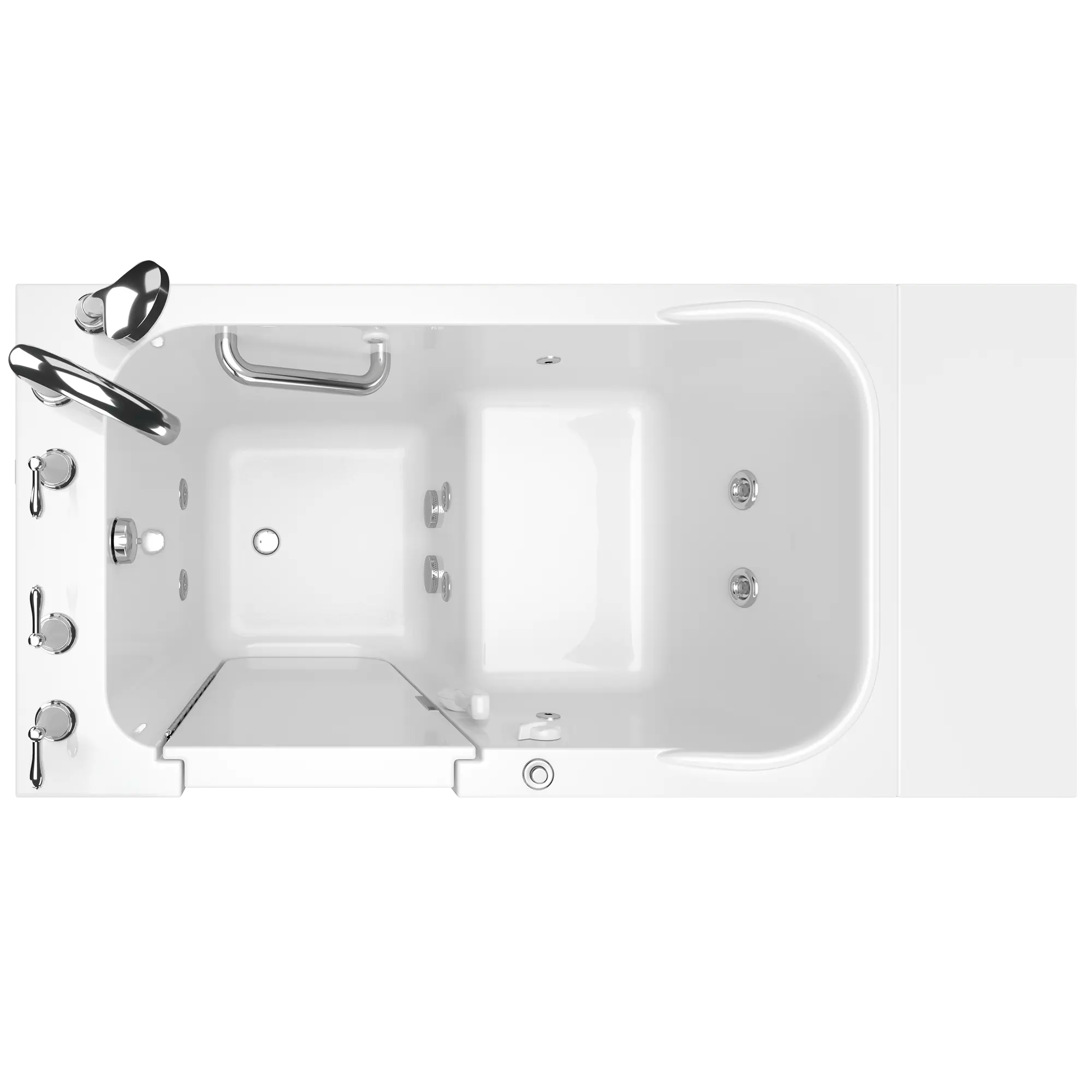 Gelcoat Value Series 28x48-inch Walk-in Bathtub with Whirlpool System  Left Hand Door and Drain // WHITE // 171048_Top_2848_409_WLW_0_CDNwebp.webp