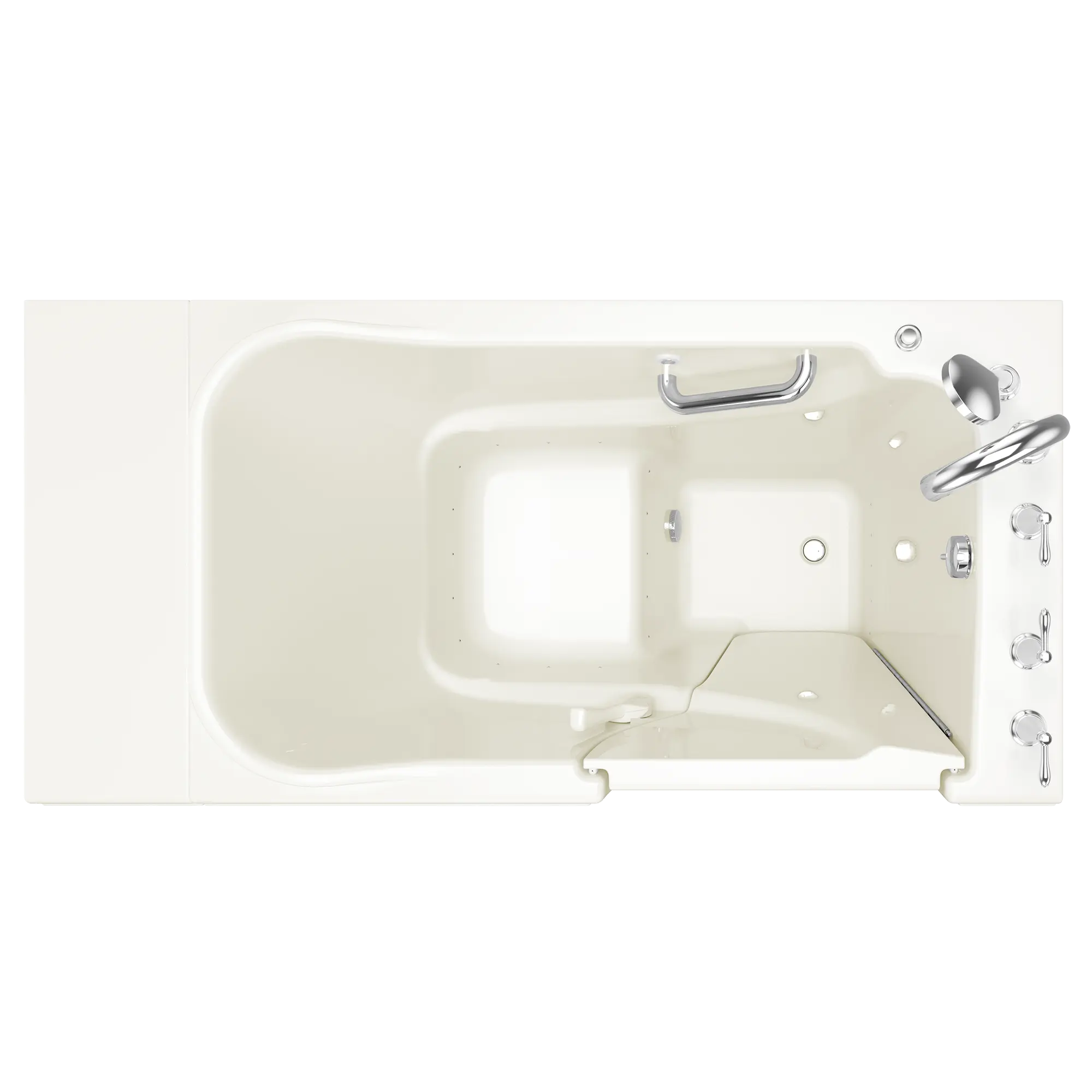 Gelcoat Value Series 30x52 Inch Walk-In Bathtub with Air Spa System - Right Hand Door and Drain // LINEN // 171059_Top_3052_409_ARL_0_CDNwebp.webp