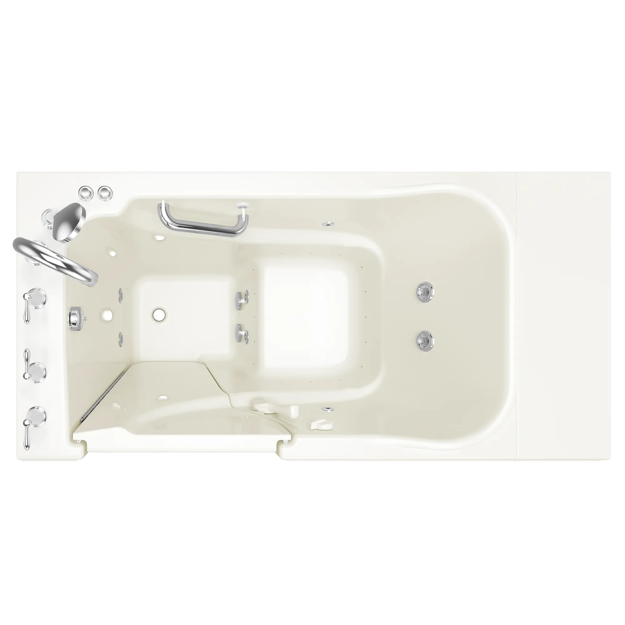 Gelcoat Value Series 30x52 Inch Walk-In Bathtub with Combination Air Spa and Whirlpool Massage System - Left Hand Door and Drain // WHITE // 171061_Top_3052_409_CLL_0_CDNwebp.webp