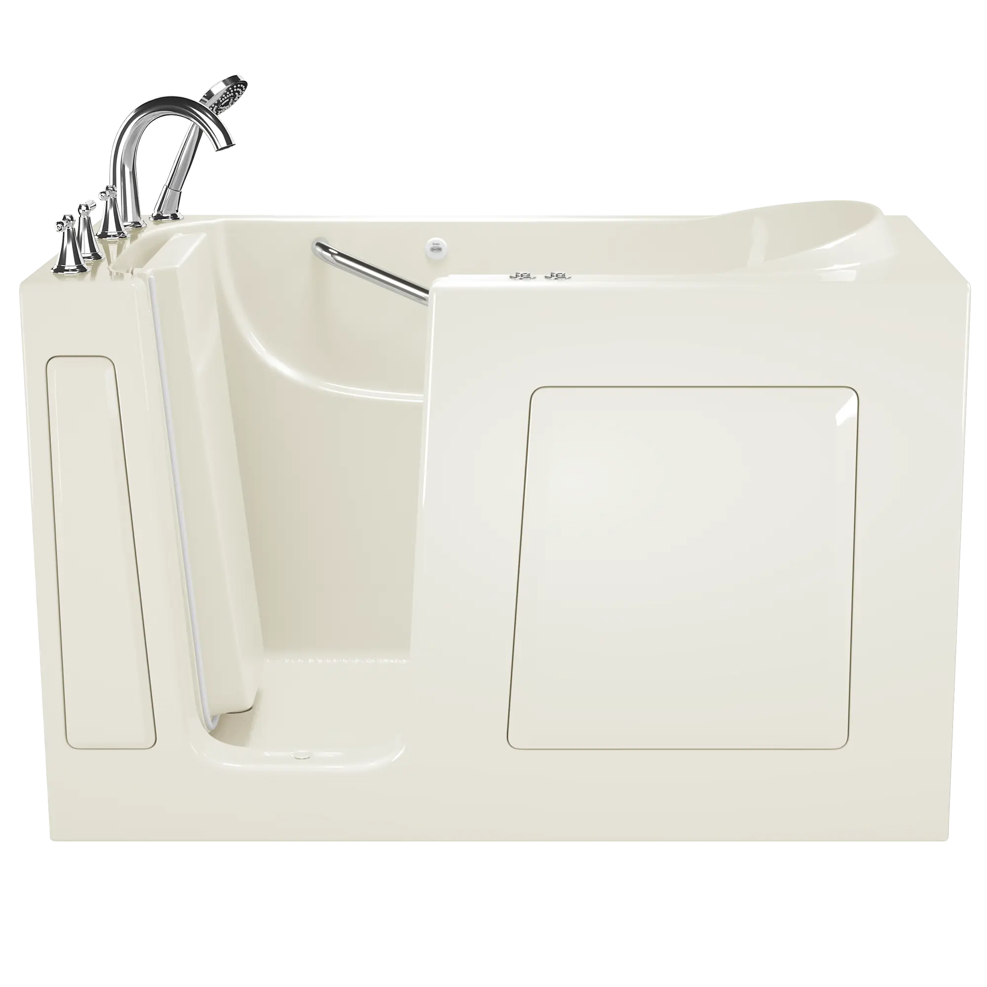 Gelcoat Value Series 60x30-Inch Walk-In Bathtub with Combination Whirlpool and Air Spa System - Left Hand Door and Drain // LINEN // 171072_Front_3060_409_CLL_0_CDNwebp.webp