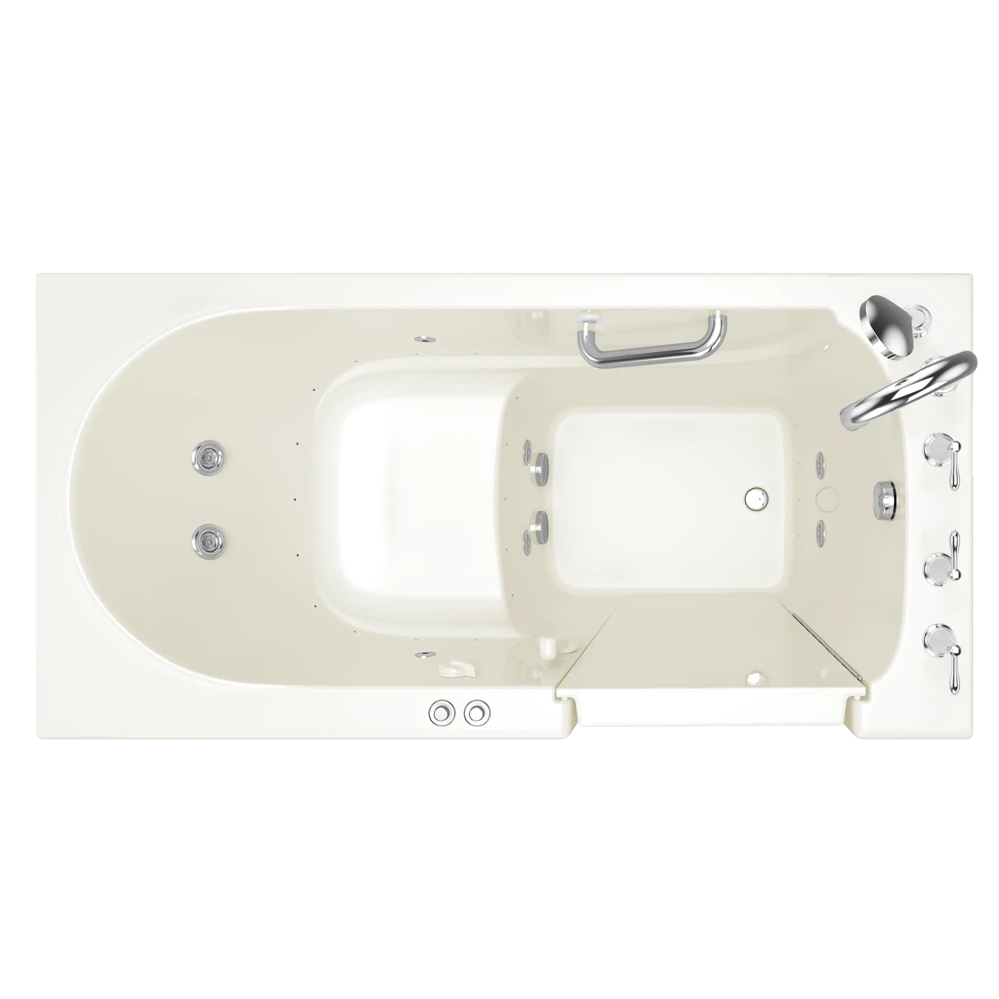 Gelcoat Value Series 60x30-Inch Walk-In Bathtub with Combination Whirlpool and Air Spa System - Right Hand Door and Drain // LINEN // 171077_Top_3060_409_CRL_0_CDNwebp.webp