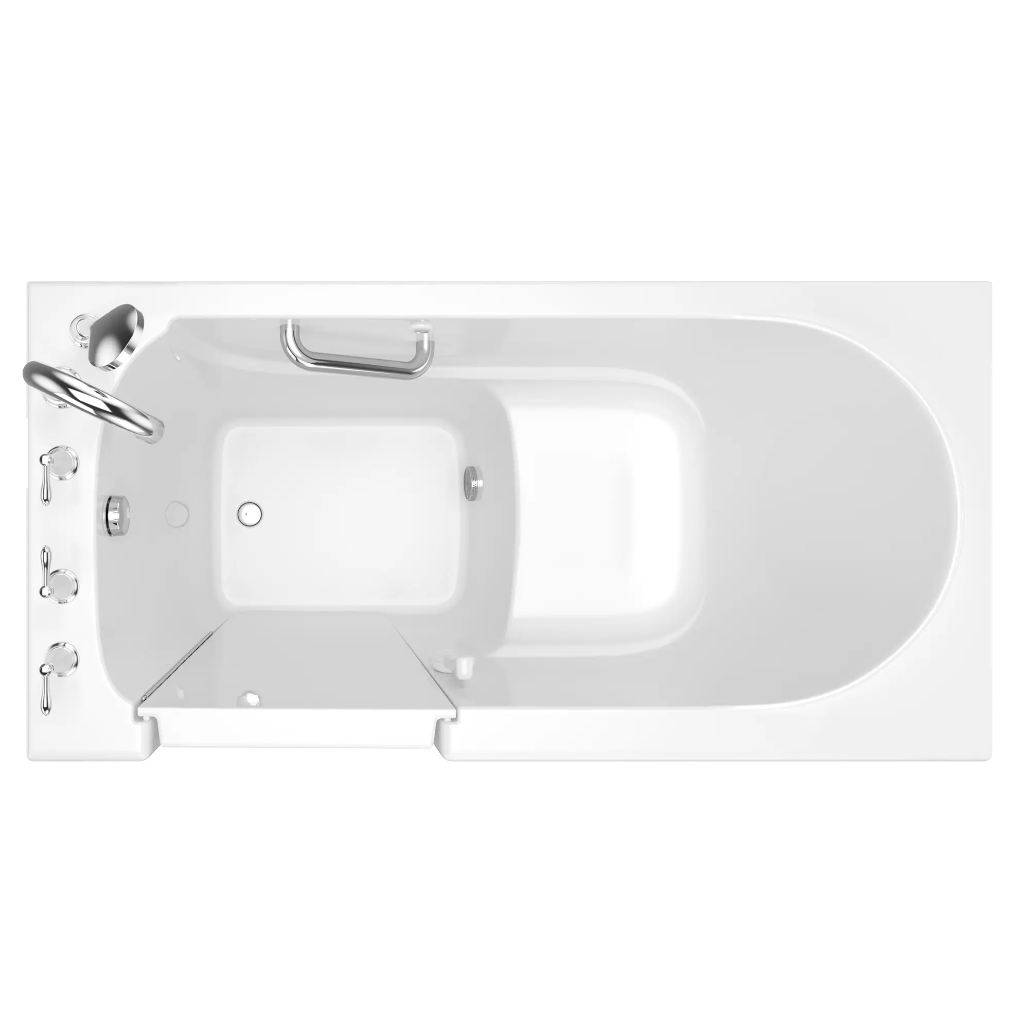 Gelcoat Value Series 30x60 Inch Soaking Walk-In Bathtub - Left Hand Door and Drain // WHITE // 171079_Top_3060_409_SLW_0_CDNwebp.webp