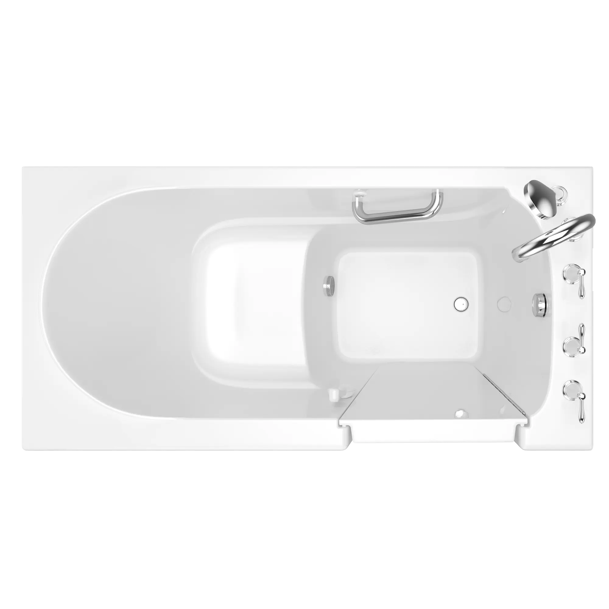Gelcoat Value Series 30x60 Inch Soaking Walk-In Bathtub - Right Hand Door and Drain // WHITE // 171083_Top_3060_409_SRW_0_CDNwebp.webp