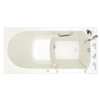 [3060.409.ARL-PC] Gelcoat Value Series 30x60 Inch Walk-In Bathtub with Air Spa System - Right Hand Door and Drain - Linen