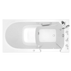 [3060.409.ARW-PC] Gelcoat Value Series 30x60 Inch Walk-In Bathtub with Air Spa System - Right Hand Door and Drain - Linen