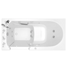 [3060.409.WLW-PC] Gelcoat Value Series 60x30-Inch Walk-In Bathtub with Whirlpool Massage System - Left Hand Door and Drain - Linen