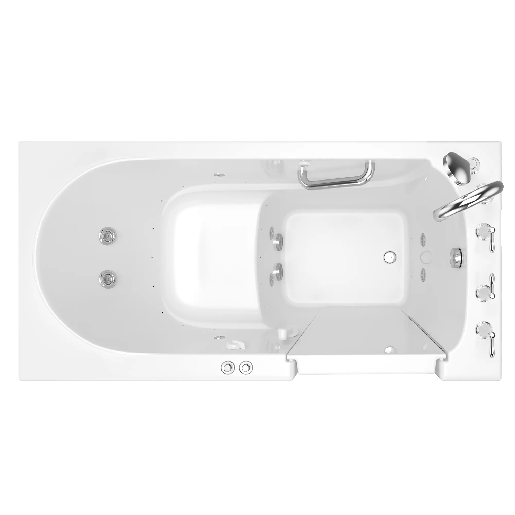 Gelcoat Value Series 60x30-Inch Walk-In Bathtub with Combination Whirlpool and Air Spa System - Right Hand Door and Drain // WHITE // 171088_Top_3060_409_CRW_0_CDNwebp.webp