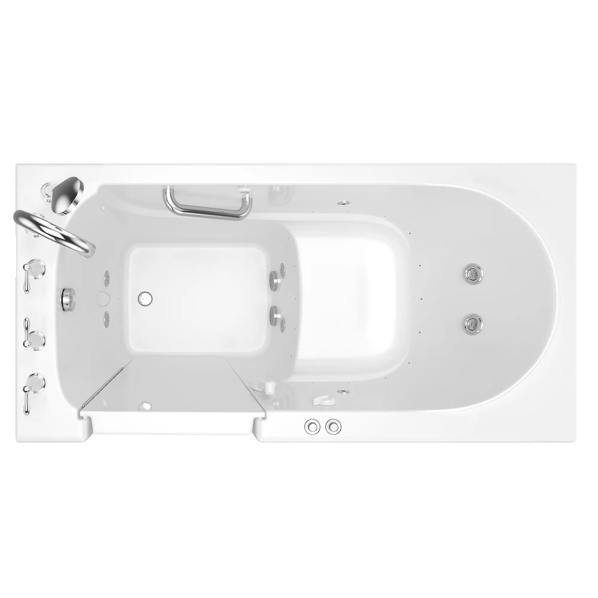 Gelcoat Value Series 60x30-Inch Walk-In Bathtub with Combination Whirlpool and Air Spa System - Left Hand Door and Drain // WHITE // 171089_Top_3060_409_CLW_0_CDNwebp.webp