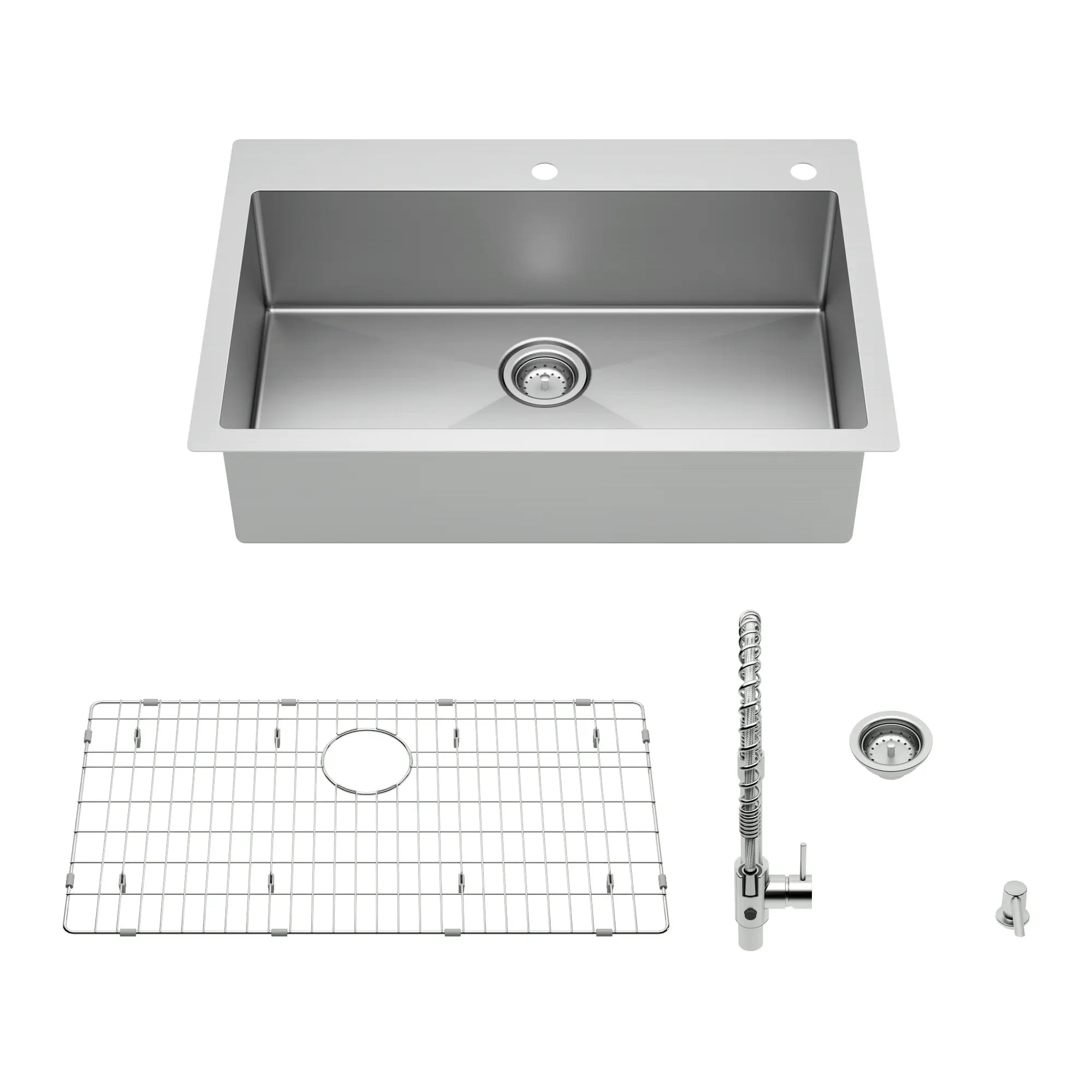 Culver®33 x 22-Inch Stainless Steel Kitchen Sink with Semi-Pro Faucet // STAINLESS STEEL // 171108_P-18SB9332282C075_2_0_CDNwebp.webp