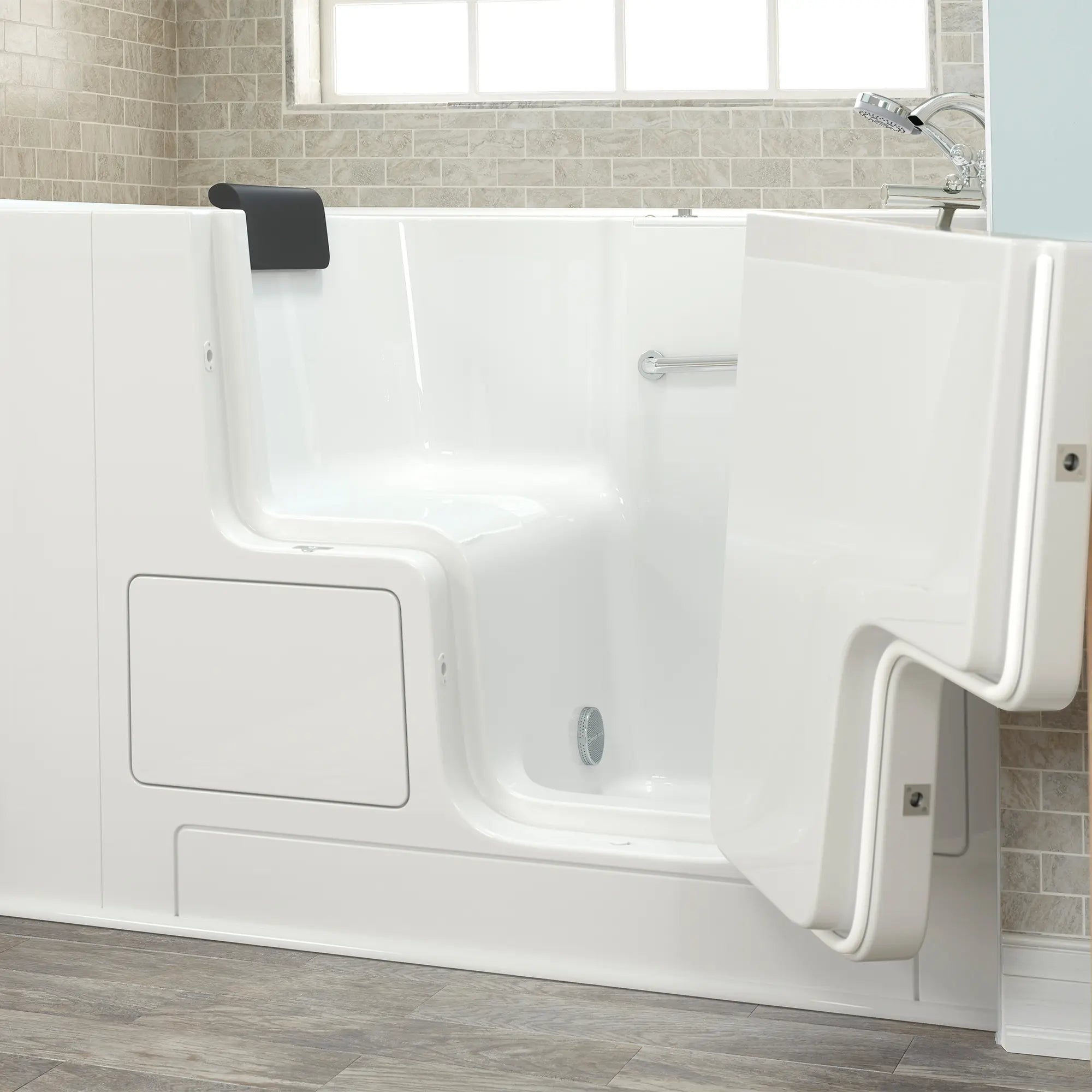 Gelcoat Premium Series 32 x 52 -Inch Walk-in Tub With Soaker System - Right-Hand Drain With Faucet // WHITE // 171119_3252OD_109_SRW_SSOD5232_RSWH_v2_2017_sq_0_CDNwebp.webp