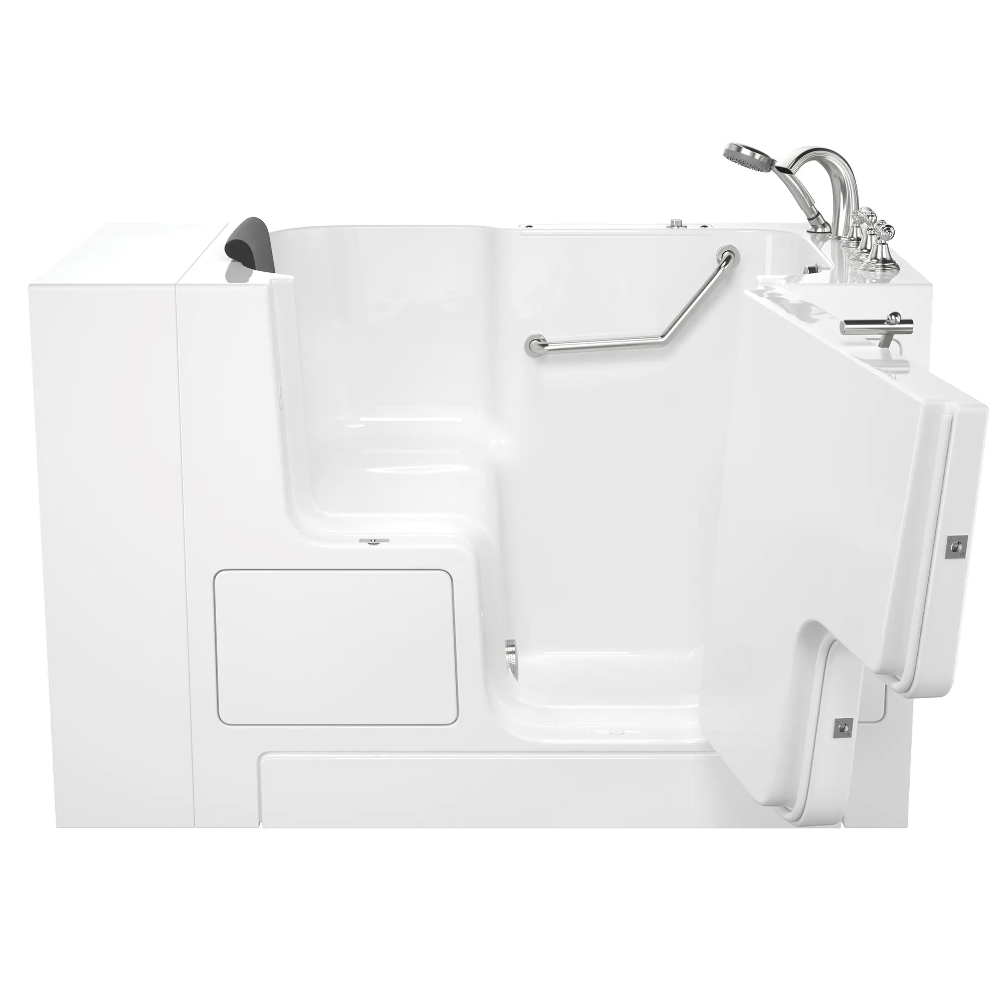 Gelcoat Premium Series 32 x 52 -Inch Walk-in Tub With Soaker System - Right-Hand Drain With Faucet // WHITE // 171157_Front_3252OD_109_SRW_SSOD5232RS-WH_KO_0_CDNwebp.webp