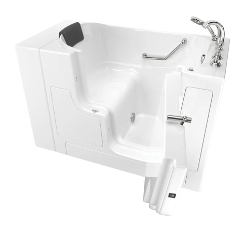 Gelcoat Premium Series 30 x 52 -Inch Walk-in Tub With Soaker System - Right-Hand Drain With Faucet