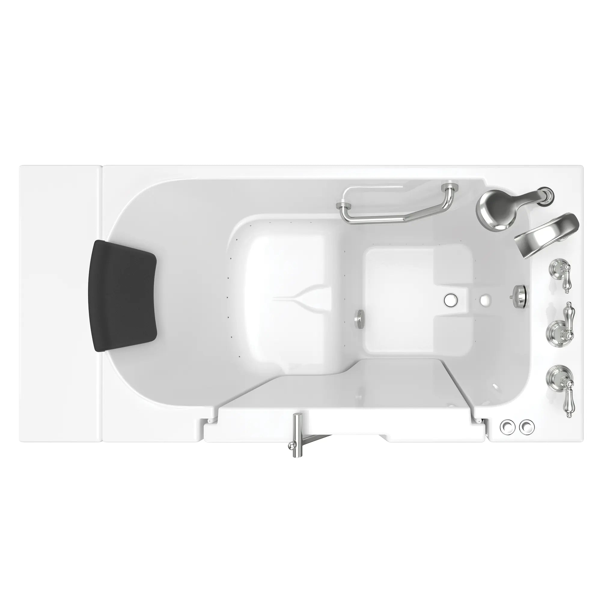 Gelcoat Premium Series 30 x 52 -Inch Walk-in Tub With Air Spa System - Right-Hand Drain With Faucet // WHITE // 171171_Top_3052OD_109_ARW_SSOD5230RA-WH_0_CDNwebp.webp