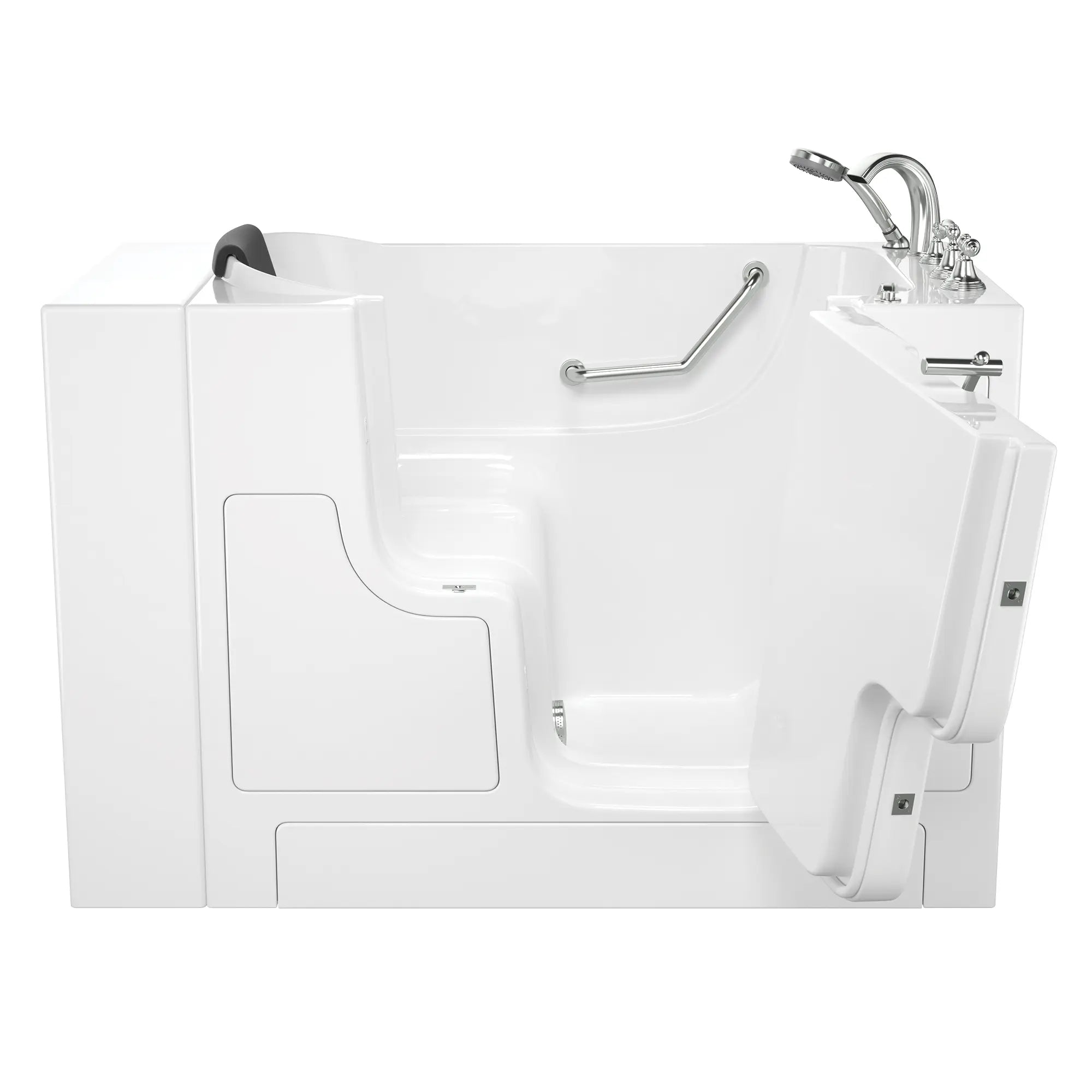 Gelcoat Premium Series 30 x 52 -Inch Walk-in Tub With Soaker System - Right-Hand Drain With Faucet // WHITE // 171185_Front_3052OD_109_SRW_SSOD5230RS-WH_KO_0_CDNwebp.webp