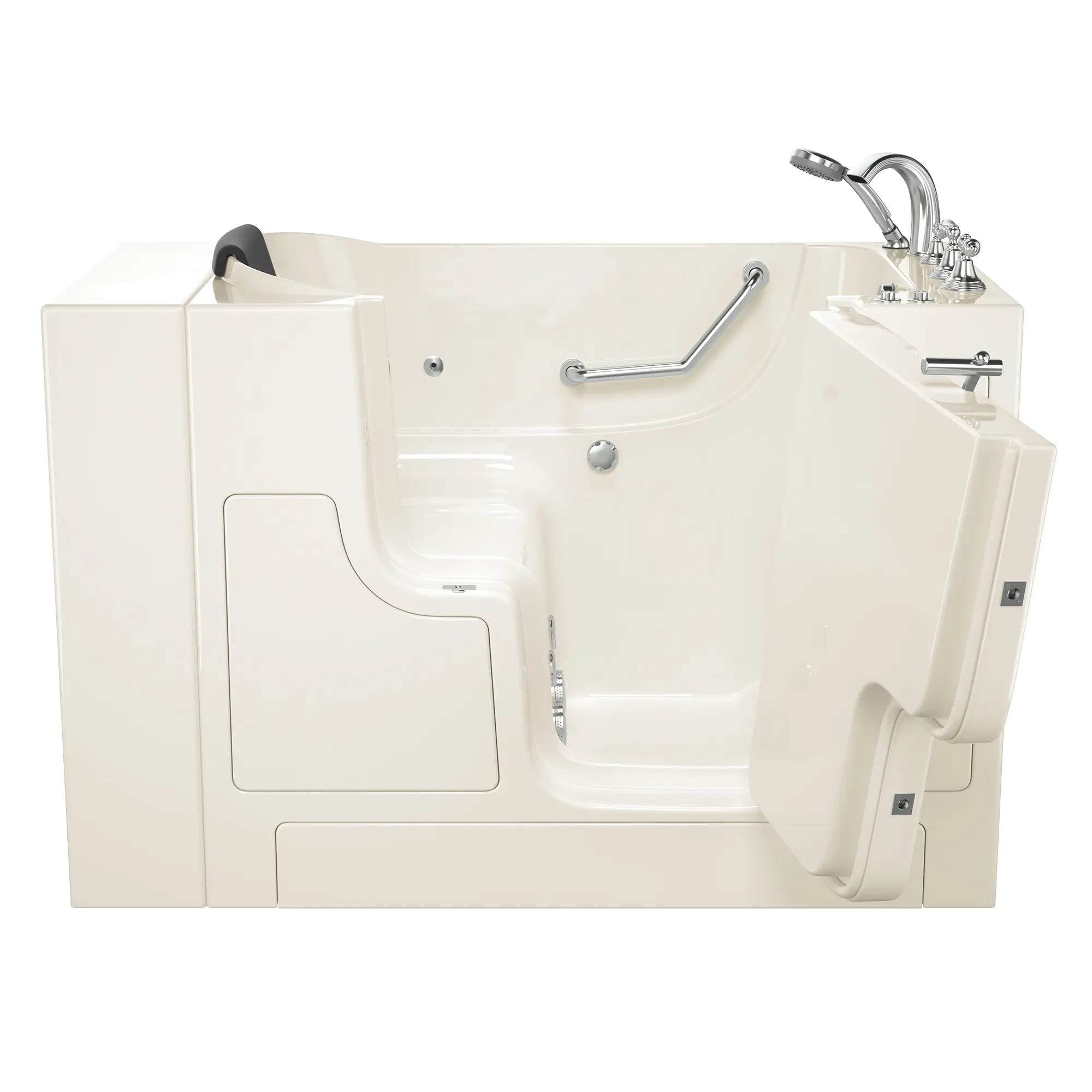 Gelcoat Premium Series 30 x 52 -Inch Walk-in Tub With Whirlpool System - Right-Hand Drain With Faucet // LINEN // 171198_Front_3052OD_109_WRL_SSOD5230RJ-BC_KO_0_CDNwebp.webp