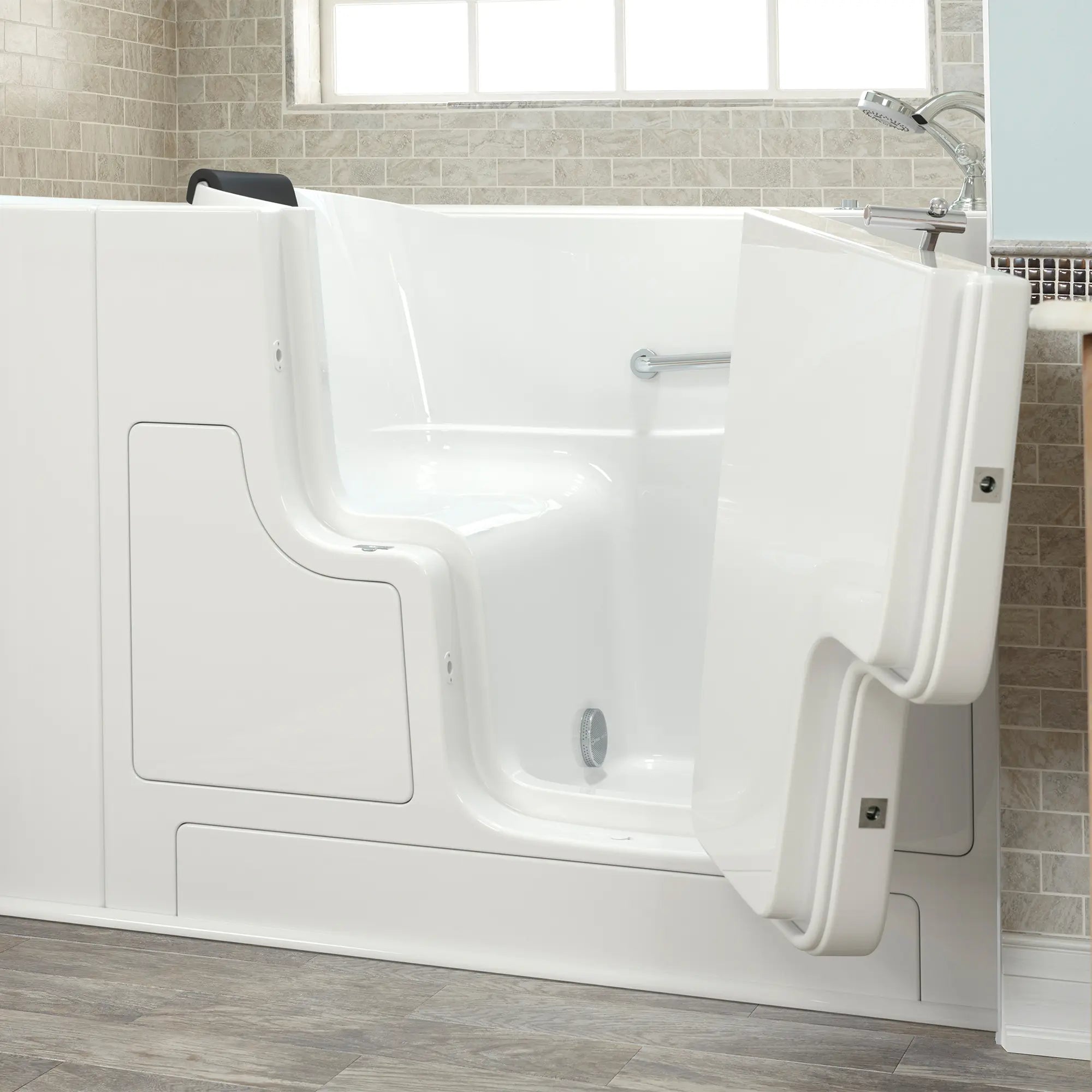 Gelcoat Premium Series 30 x 52 -Inch Walk-in Tub With Soaker System - Right-Hand Drain With Faucet // WHITE // 171201_3052OD_109_SRW_SSOD5230_RSWH_v2_2017_sq_0_CDNwebp.webp