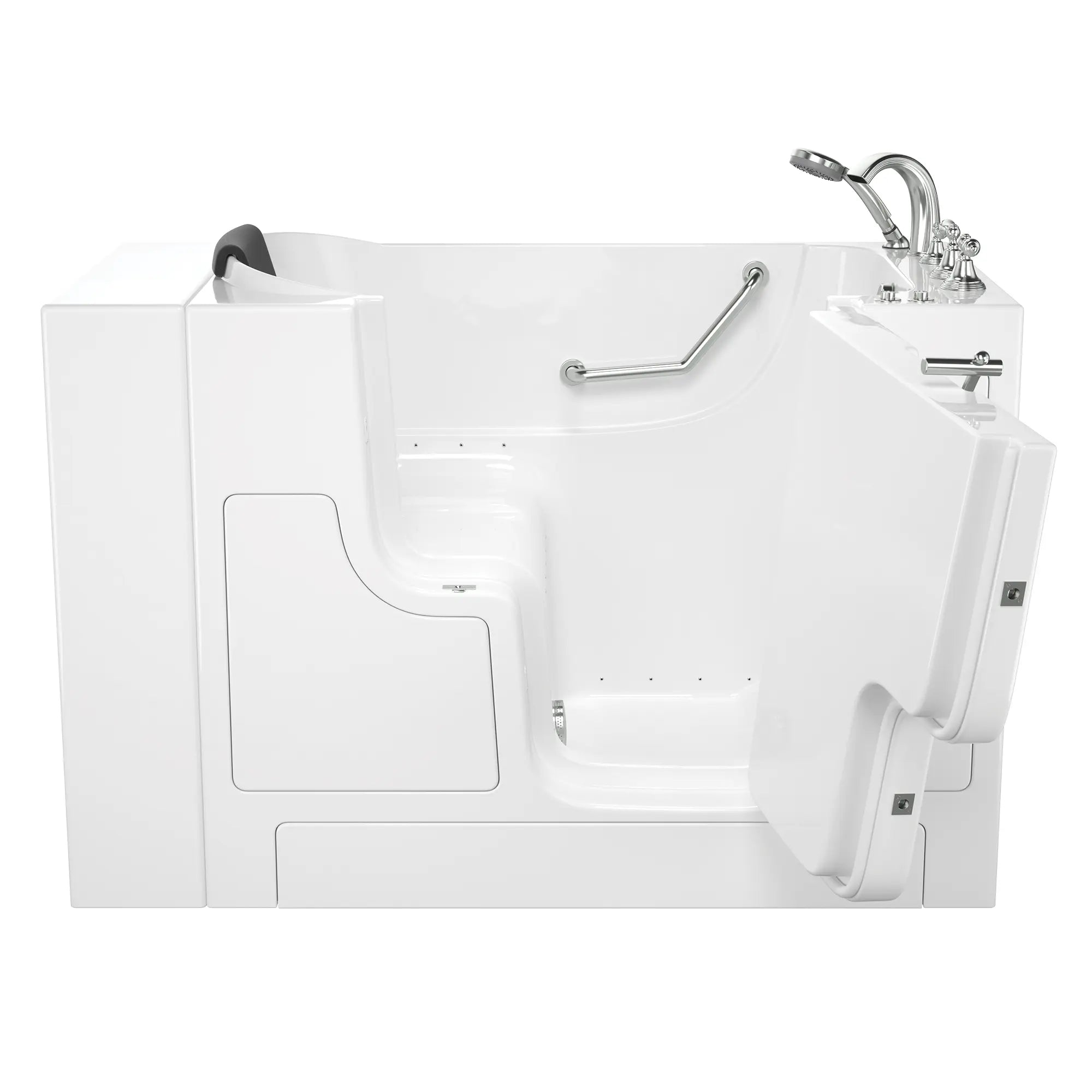 Gelcoat Premium Series 30 x 52 -Inch Walk-in Tub With Air Spa System - Right-Hand Drain With Faucet // WHITE // 171211_Front_3052OD_109_ARW_SSOD5230RA-WH_KO_0_CDNwebp.webp