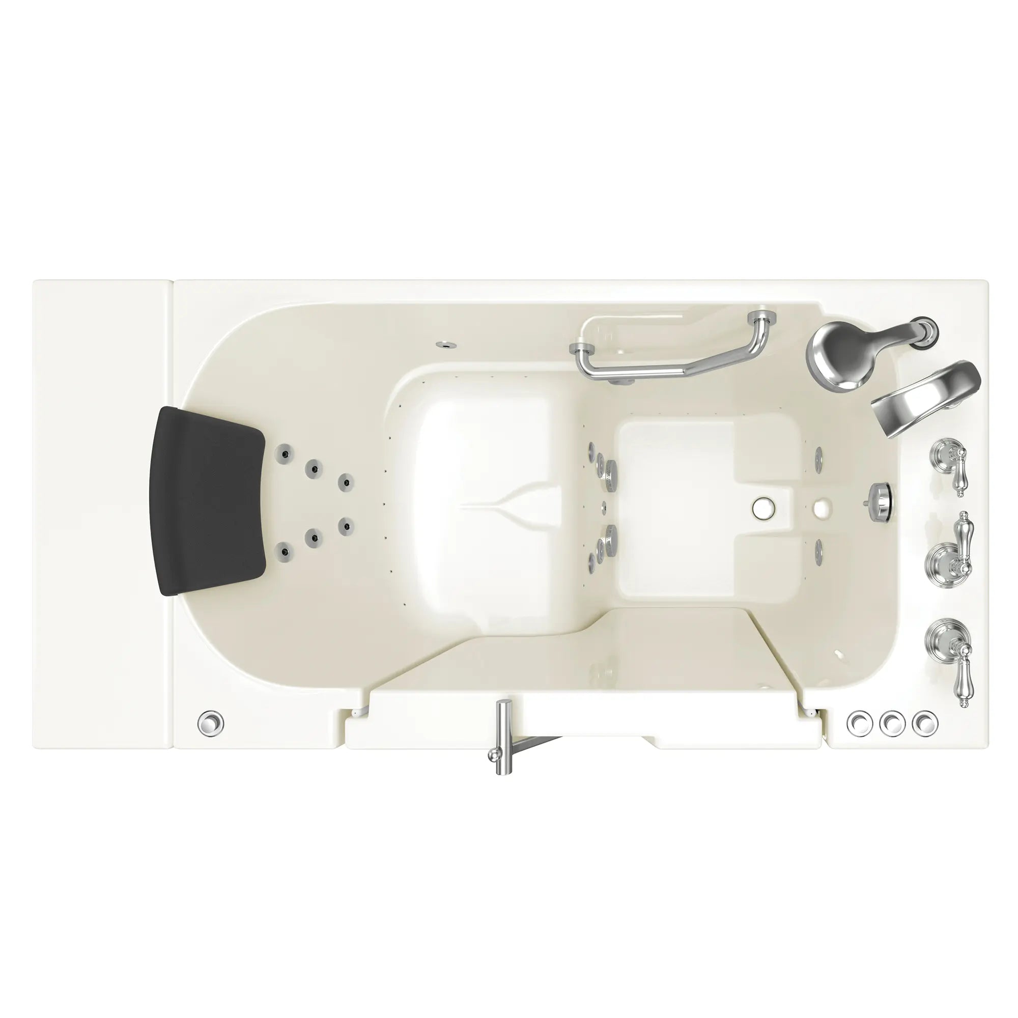 Gelcoat Premium Series 30 x 52 -Inch Walk-in Tub With Combination Air Spa and Whirlpool Systems - Right-Hand Drain With Faucet // LINEN // 171224_Top_3052OD_109_CRL_SSOD5230RD-BC_0_CDNwebp.webp