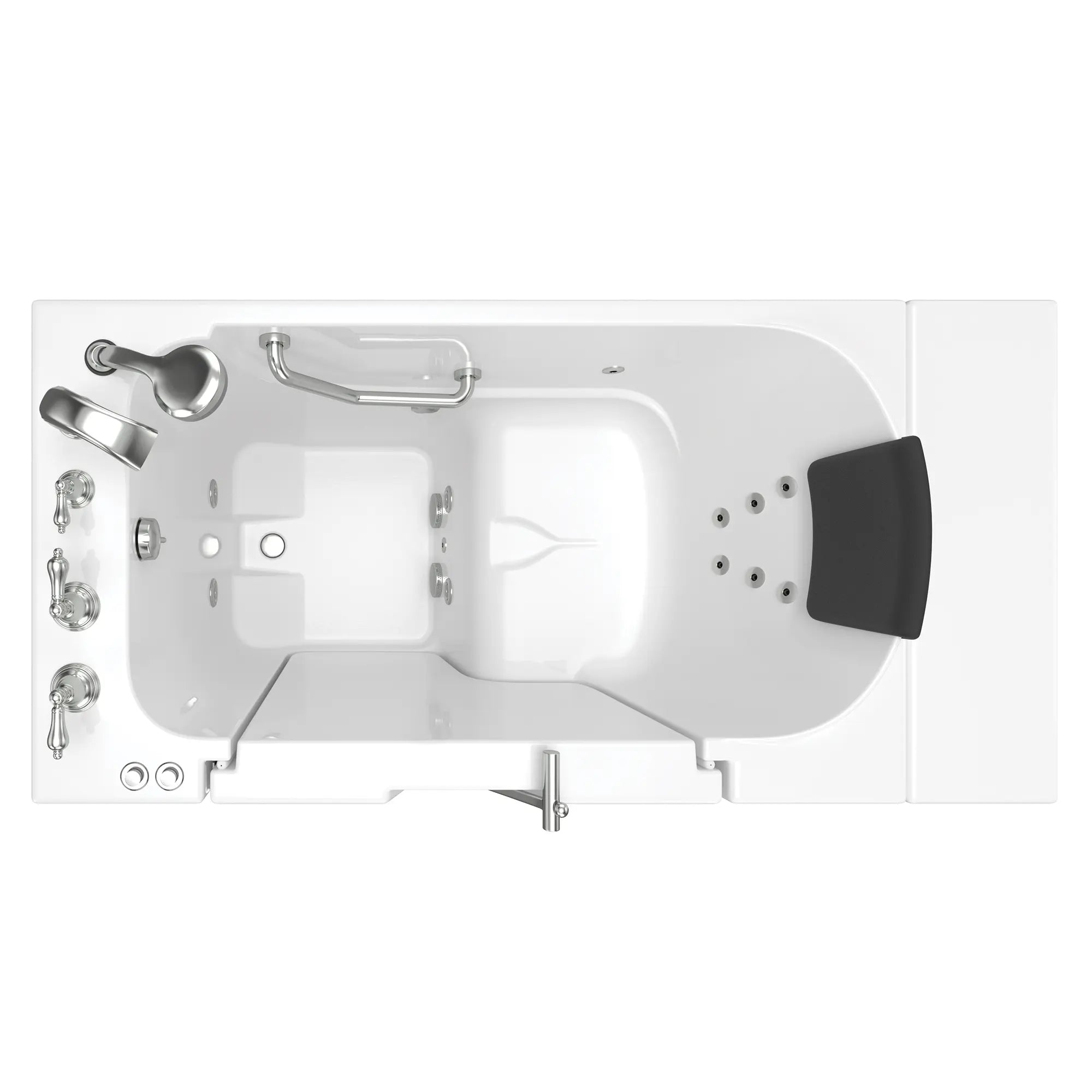 Gelcoat Premium Series 30 x 52 -Inch Walk-in Tub With Whirlpool System - Left-Hand Drain With Faucet // WHITE // 171225_Top_3052OD_109_WLW_SSOD5230LJ-WH_0_CDNwebp.webp