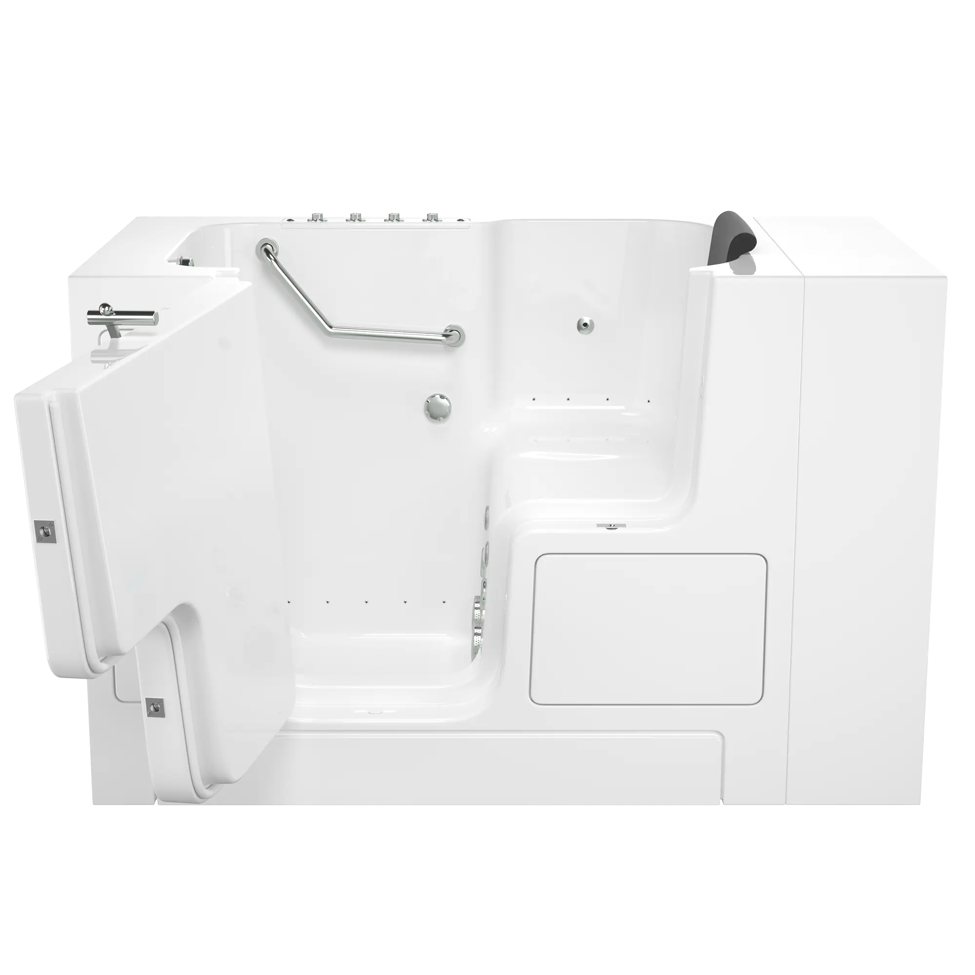 Gelcoat Premium Series 32 x 52 -Inch Walk-in Tub With Combination Air Spa and Whirlpool Systems - Left-Hand Drain // WHITE // 171325_Front_3252OD_105_CLW_0_CDNwebp.webp