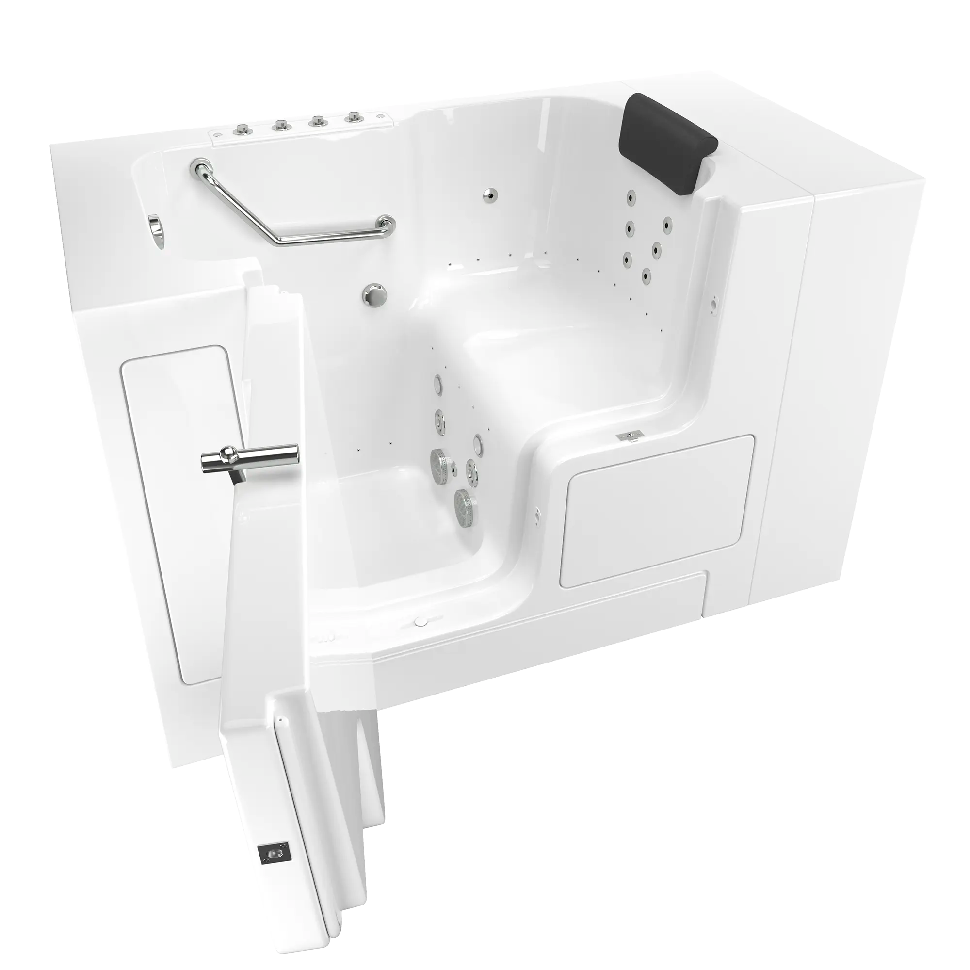 Gelcoat Premium Series 32 x 52 -Inch Walk-in Tub With Combination Air Spa and Whirlpool Systems - Left-Hand Drain // WHITE // 171328_3252OD105CLW_KO_0_CDNwebp.webp