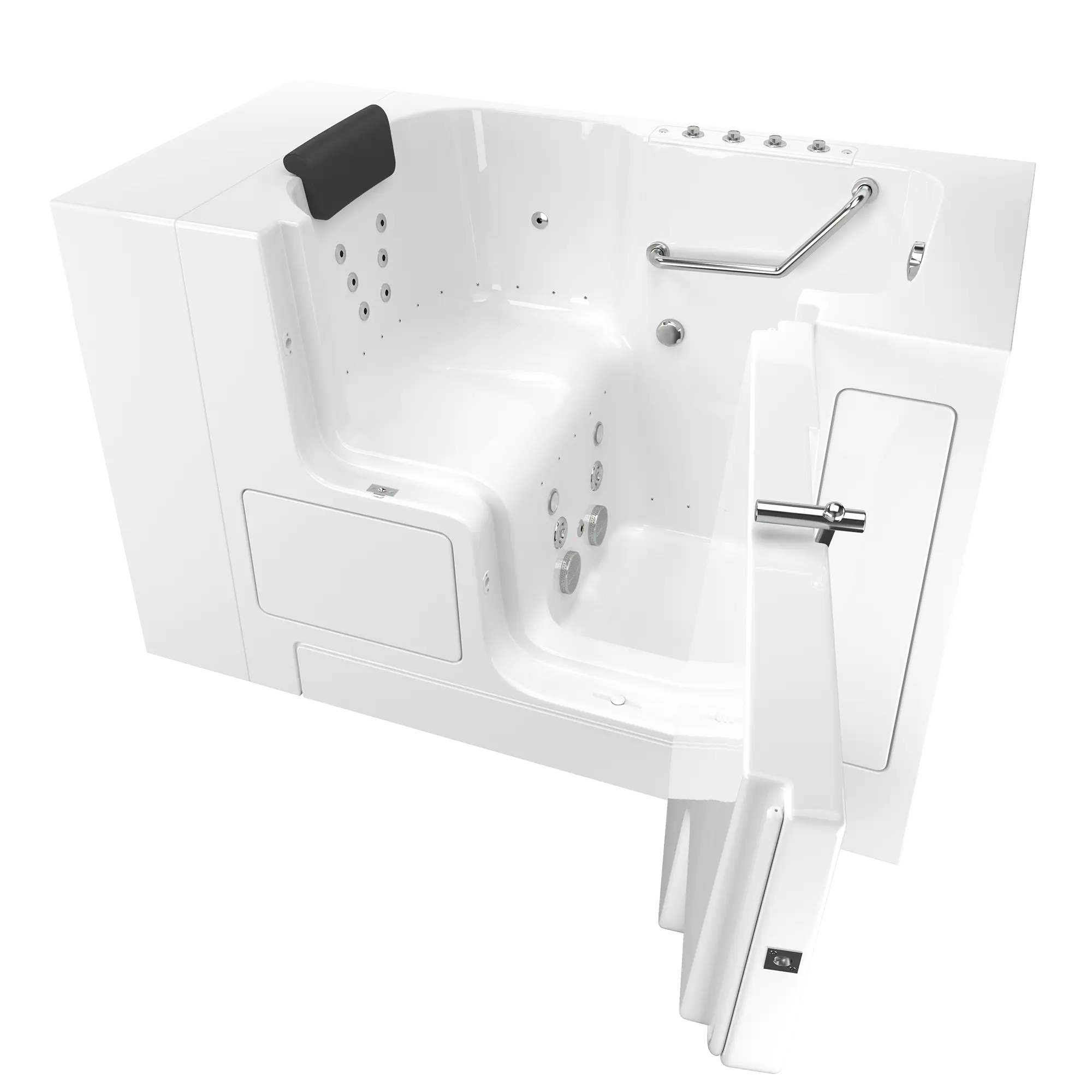 Gelcoat Premium Series 32 x 52 -Inch Walk-in Tub With Combination Air Spa and Whirlpool Systems - Right-Hand Drain // WHITE // 171331_3252OD105CRW_KO_0_CDNwebp.webp