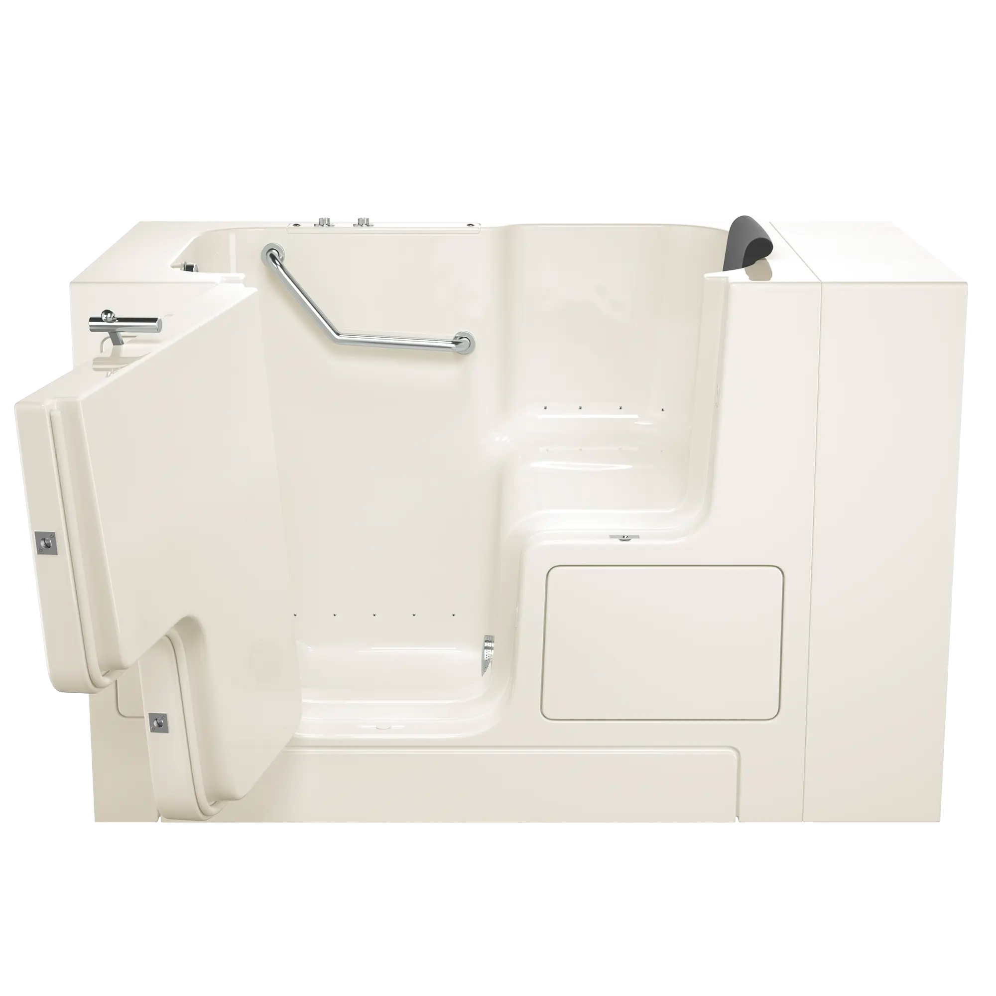 Gelcoat Premium Series 32 x 52 -Inch Walk-in Tub With Air Spa System - Left-Hand Drain // LINEN // 171334_Front_3252OD_105_ALL_0_CDNwebp.webp