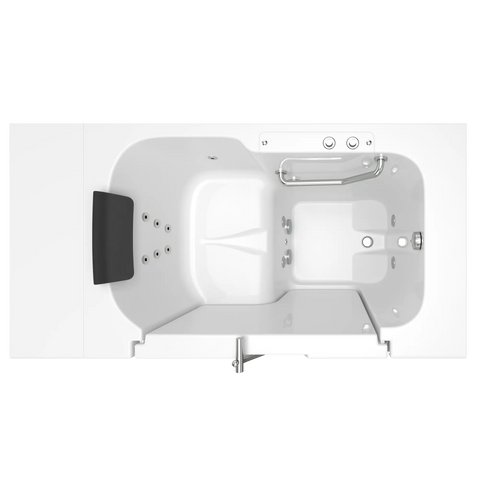 Gelcoat Premium Series 32 x 52 -Inch Walk-in Tub With Whirlpool System - Right-Hand Drain