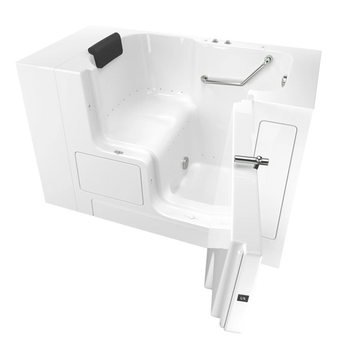 Gelcoat Premium Series 32 x 52 -Inch Walk-in Tub With Air Spa System - Right-Hand Drain